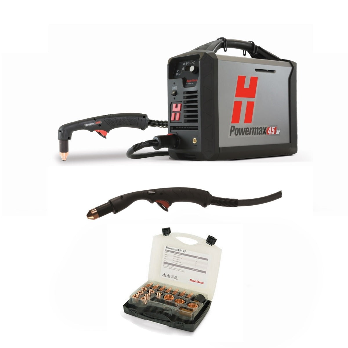 Hypertherm Powermax45 XP Plasma with CPC 20ft 75° and 15° Hand Torches (088124)