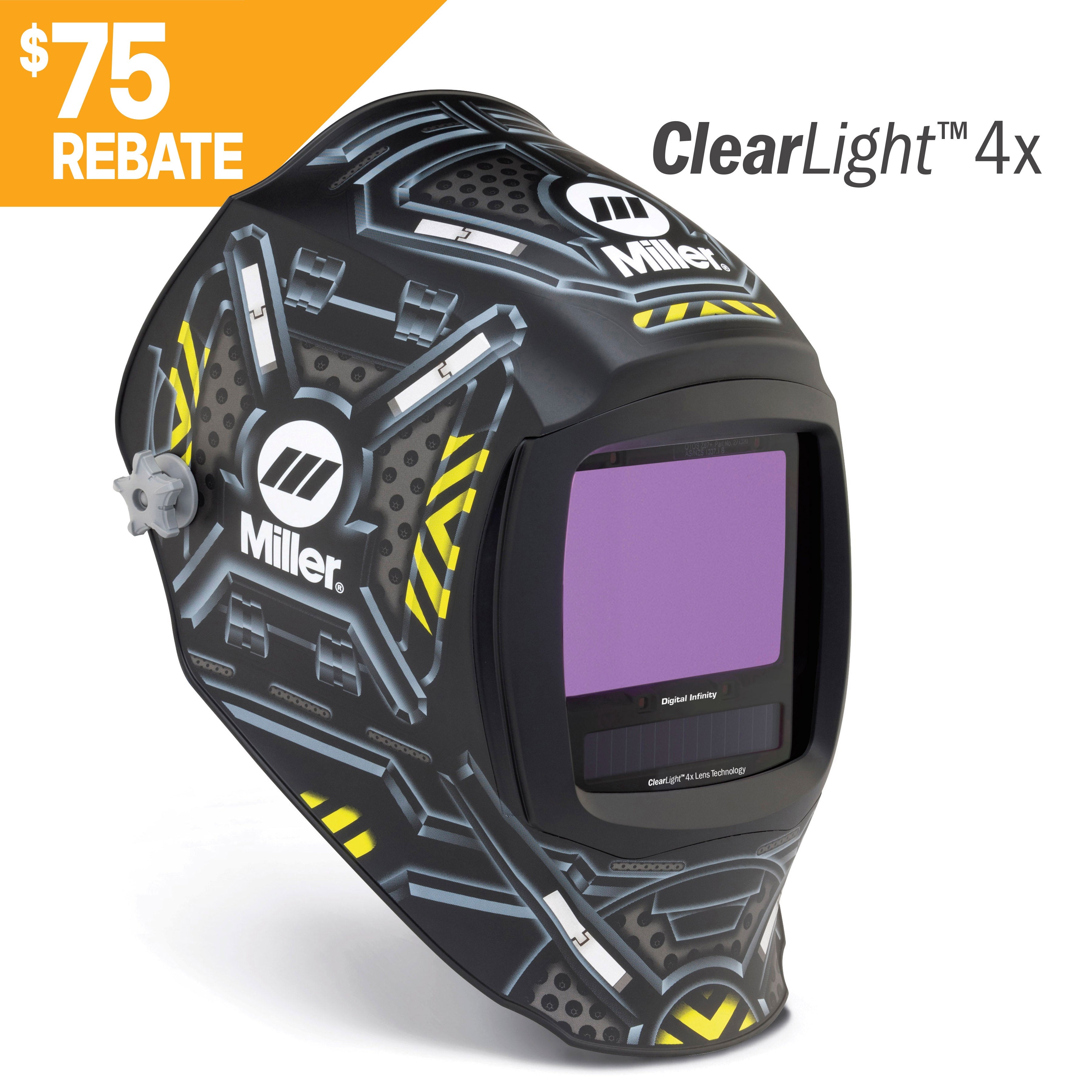 Miller Digital Infinity Black Ops Welding Helmet w/ClearLight 4X Lens (296779)