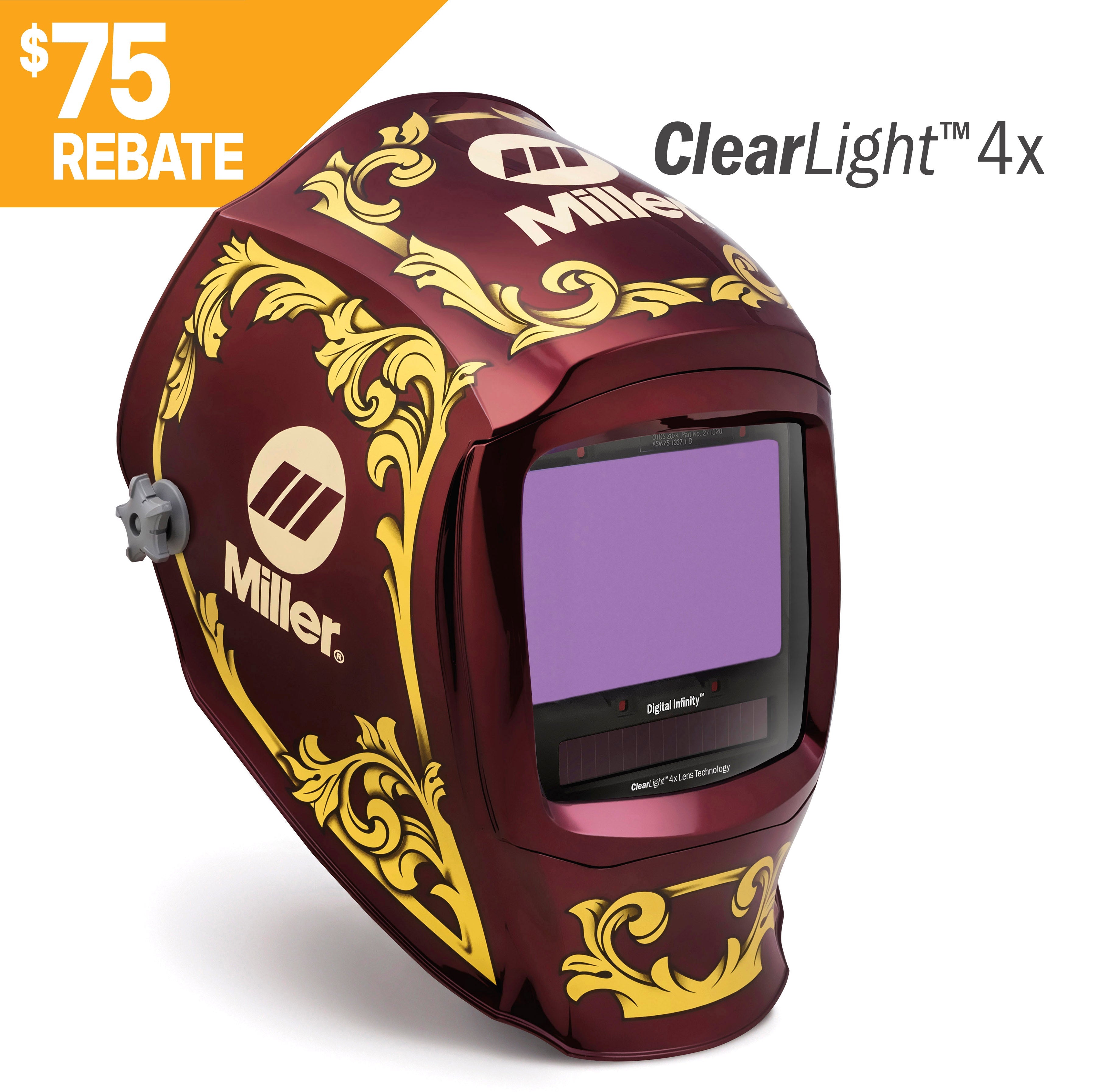 Miller Digital Infinity Imperial Welding Helmet w/ClearLight 4X Lens (296784)