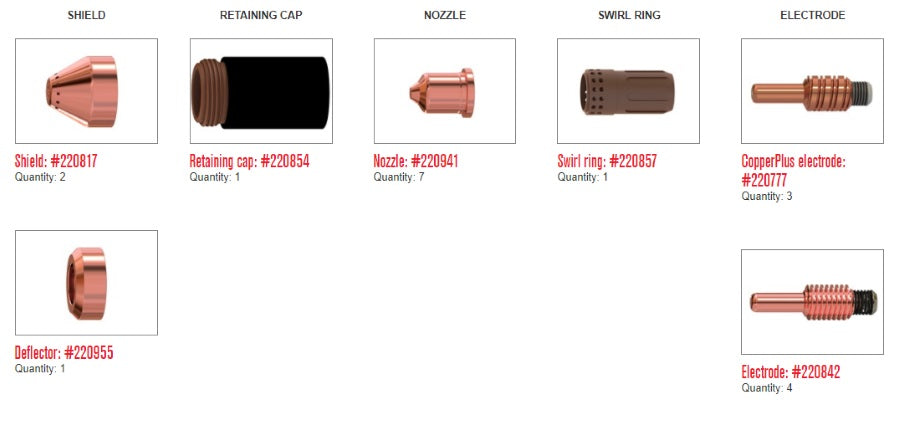 Hypertherm Powermax45 XP Mechanized Consumables Kit (851511)