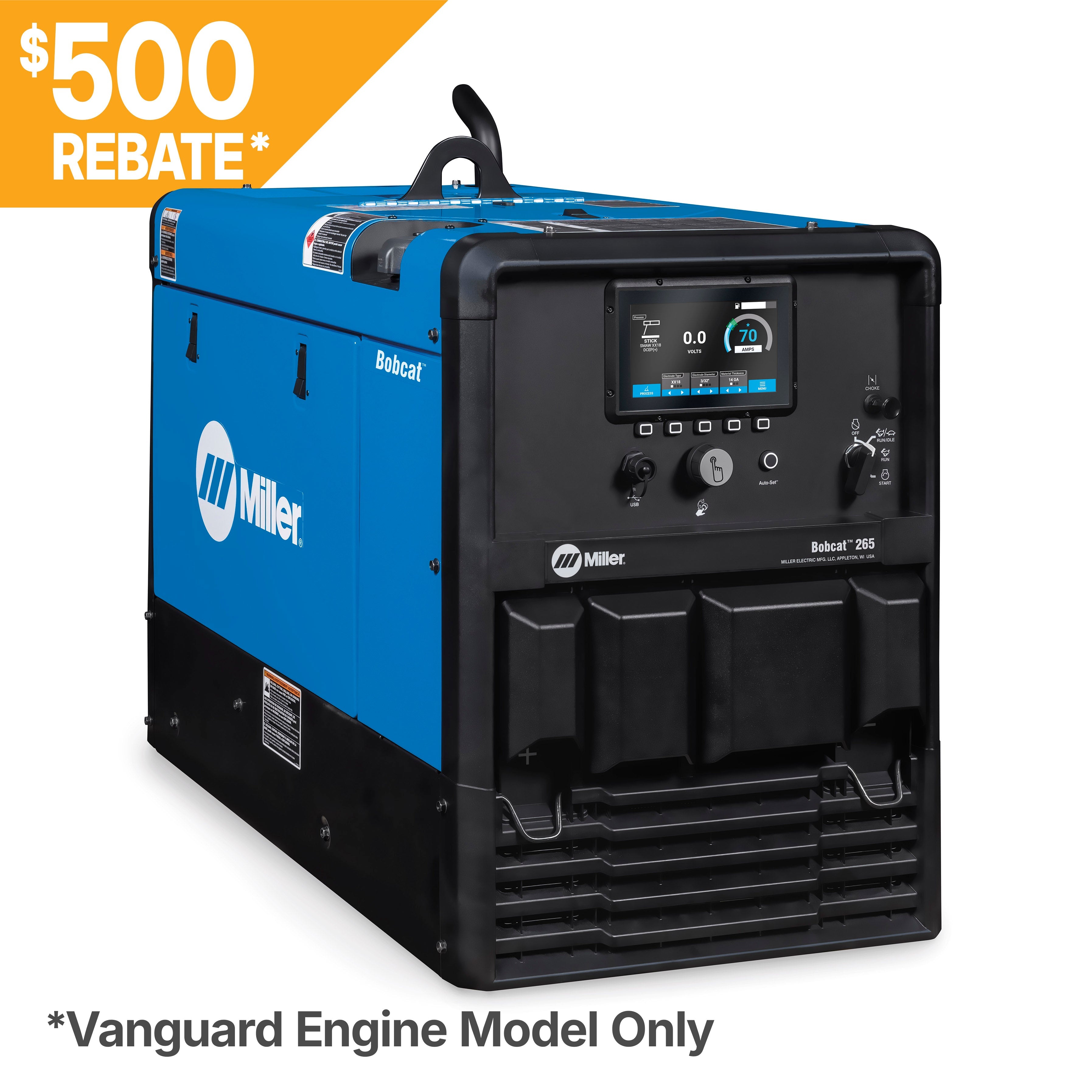 Miller Bobcat 265 Vanguard Welder/Generator (907848)