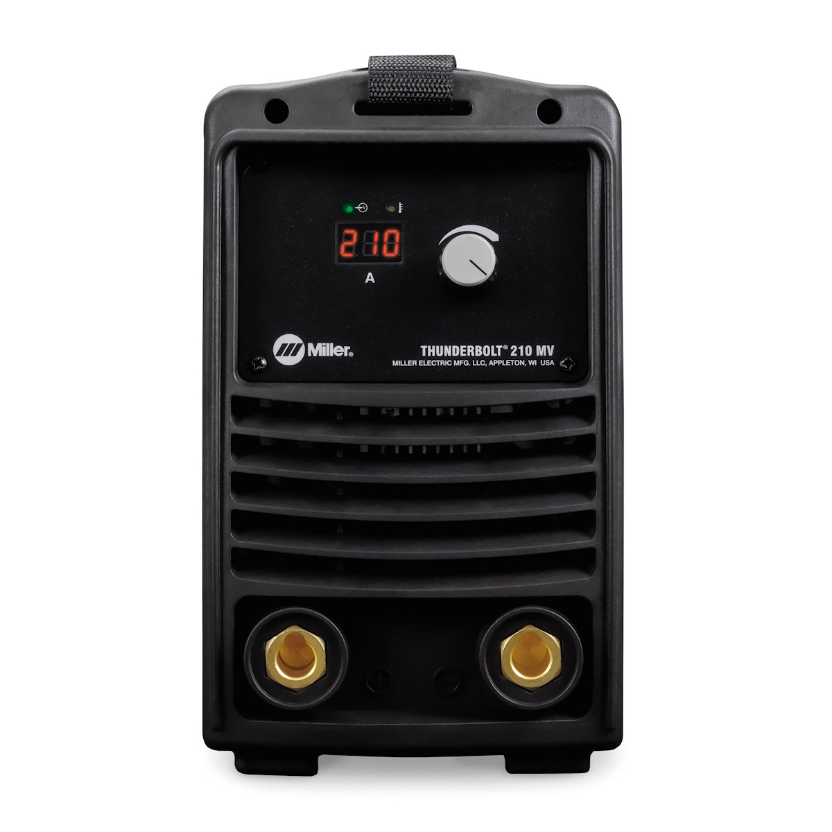 Miller Thunderbolt 210 DC Stick Welder 907909: Digital display, rotary knob, Hot Start technology.