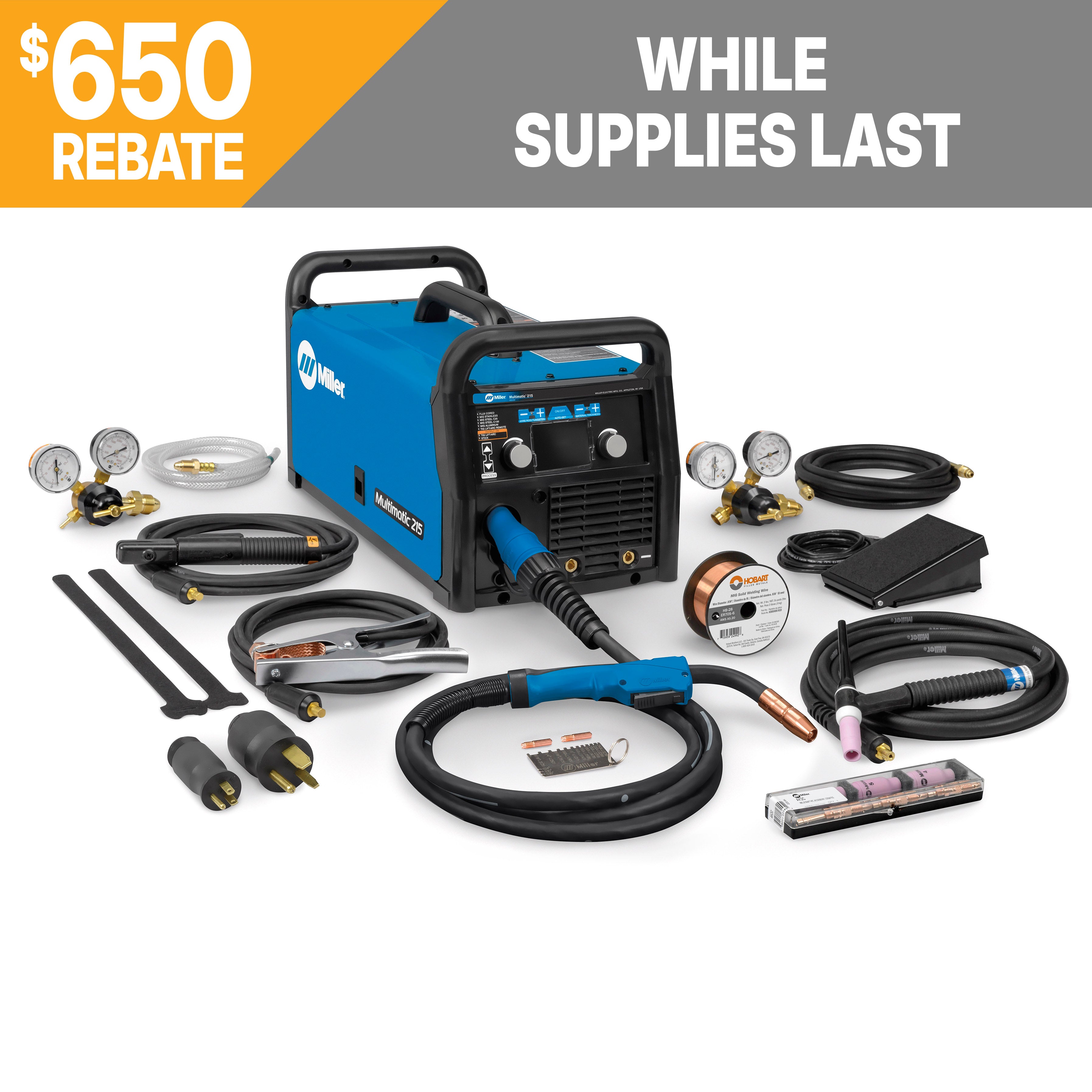 Miller Multimatic 215 Auto-Set Multiprocess Welder with TIG Package (951674)