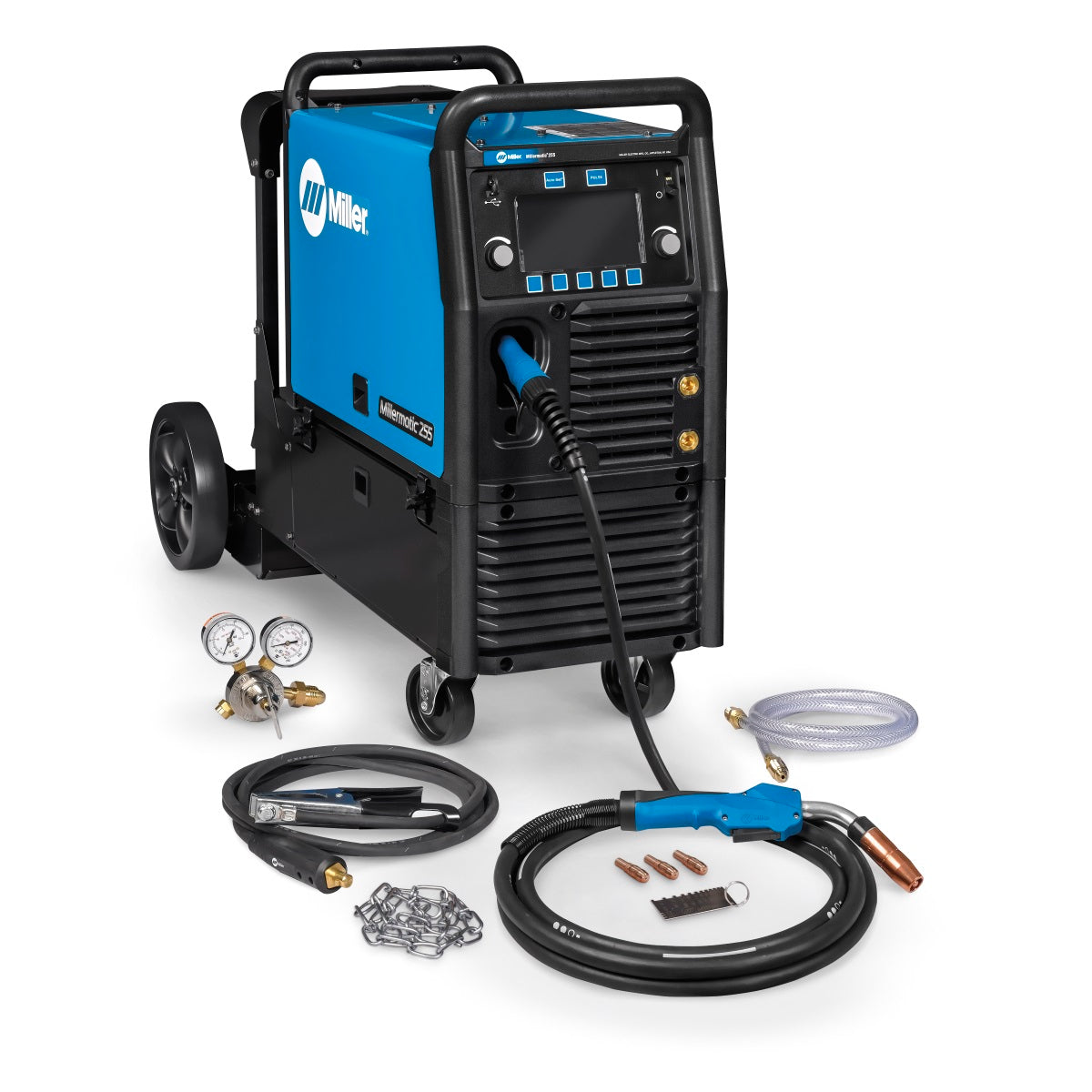 Miller Millermatic 255 MIG/Pulsed MIG Welder- 208/240V with Running Gear (951766)