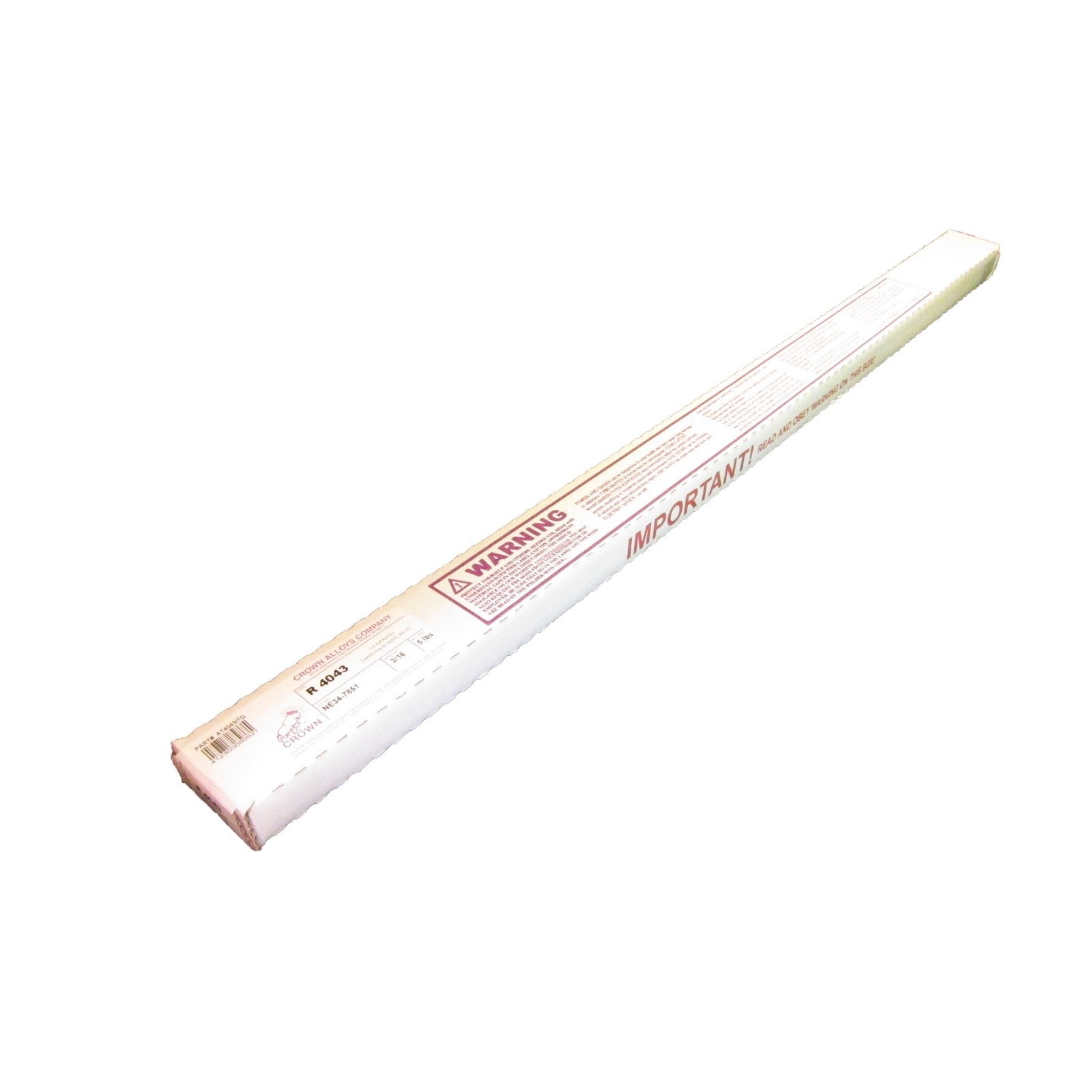 Crown Alloy 3/16 x 36" R 4043 Aluminum TIG 5 lb BOX (AT4043/TQ)