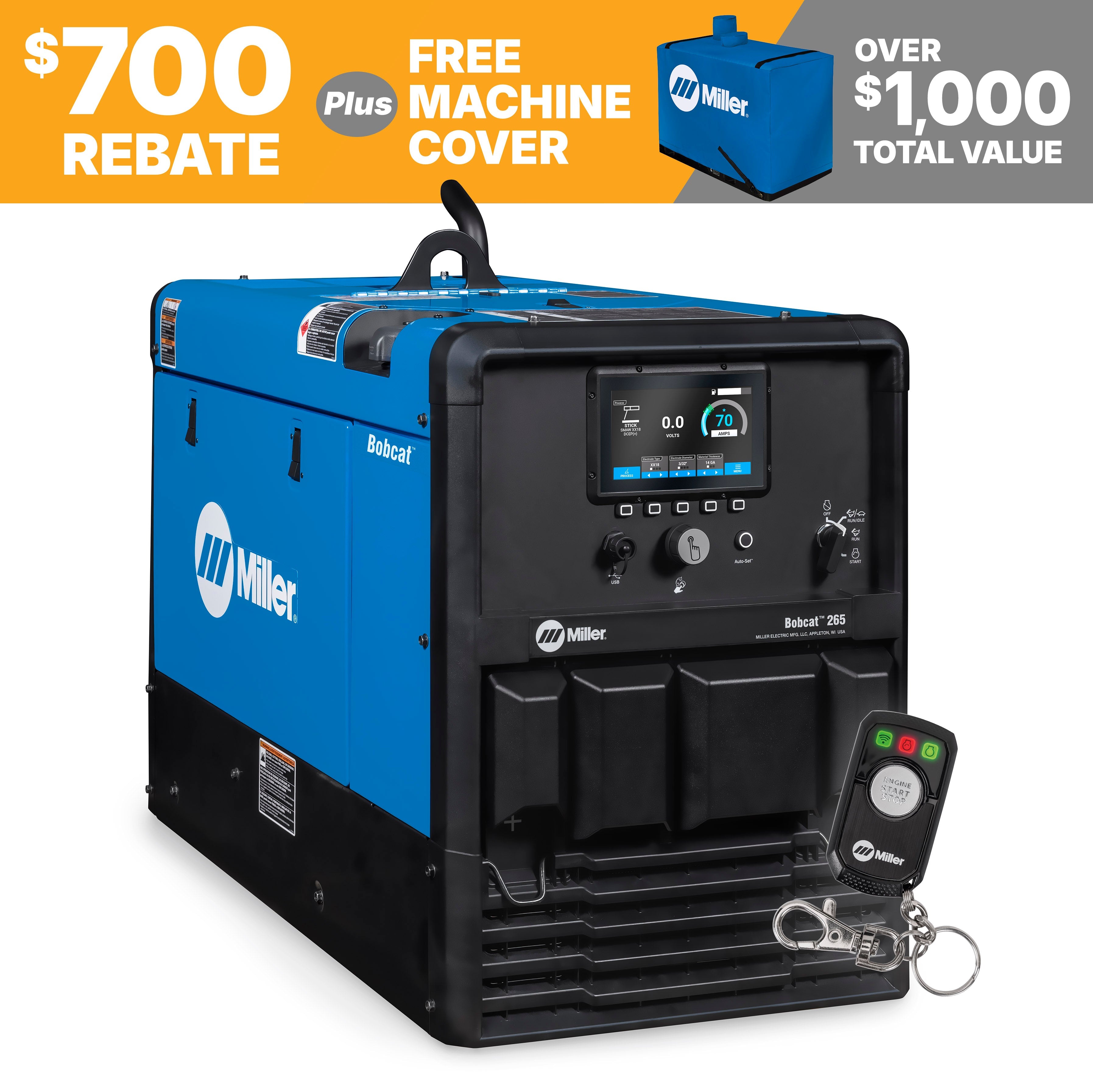 Miller Bobcat 265 Kohler Welder/Generator (907826)