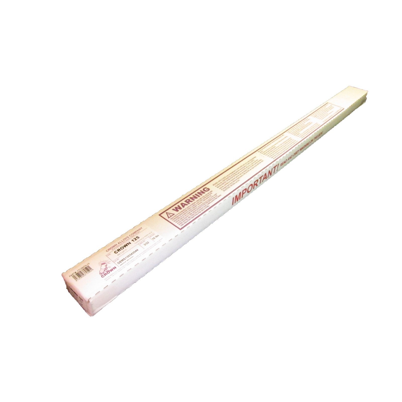 Crown Alloy 3/32 x 36" CROWN 125 - 10# Bare Low-Fuming Bronze (RB CuZn-C) BRAZING 10 lb BOX (CT125/TN-10)