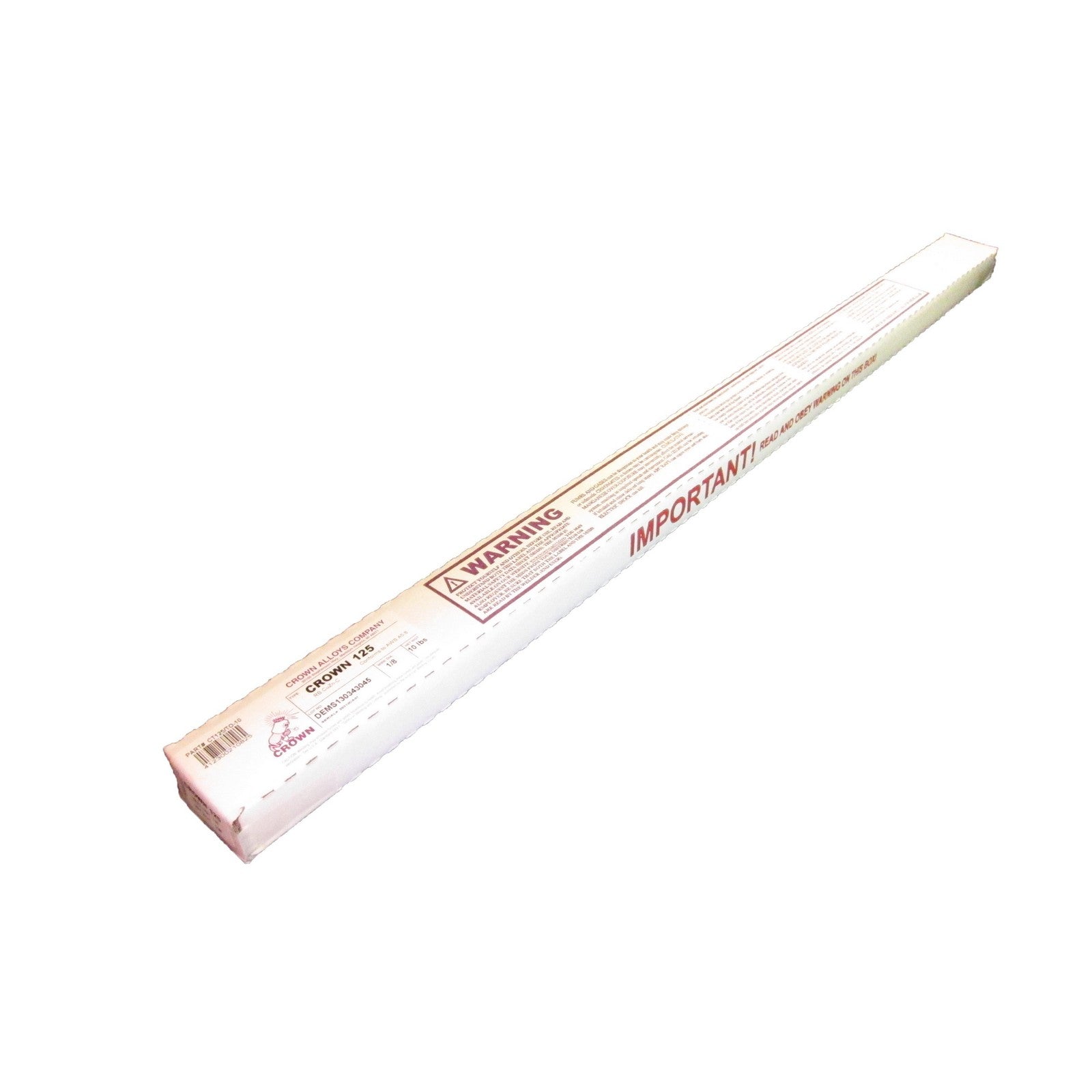 Crown Alloy 1/8 x 36" CROWN 125 - 10# Bare Low-Fuming Bronze (RB CuZn-C) BRAZING 10 lb BOX (CT125/TO-10)