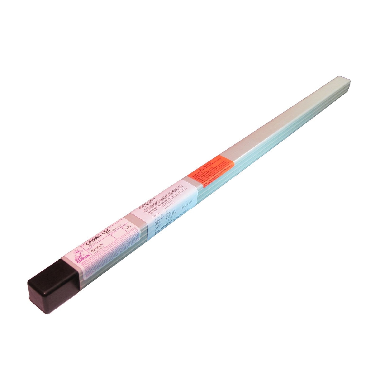 Crown Alloy 3/16 x 36" CROWN 125 BR.PKG. Bare Low-Fuming Bronze (RB CuZn-C) BRAZING 1 lb TUBE (CT125/TQ-BP)