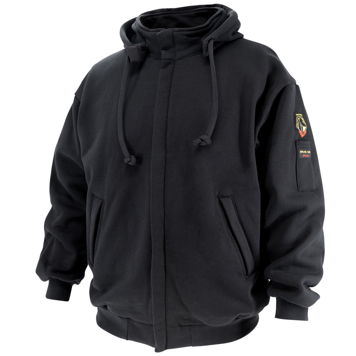 Revco Black Stallion 9oz Black Full-Zip FR Hooded Sweatshirt (JF1331-BK)