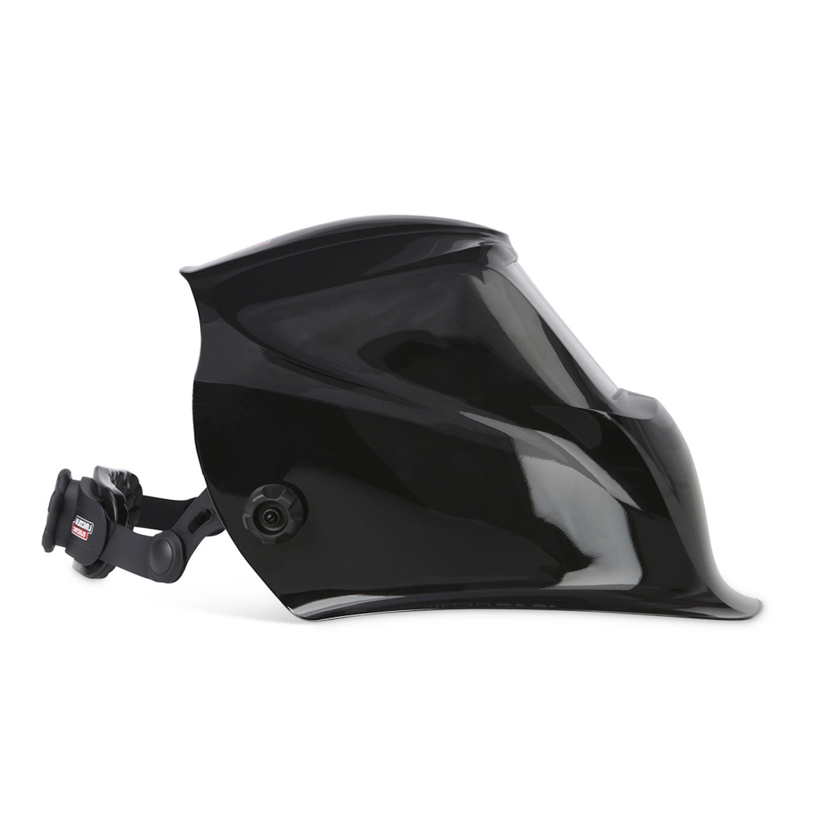 Lincoln Viking 1840 Series Black Auto Darkening Welding Helmet K3023-4 side view with clear display of 4C lens design.