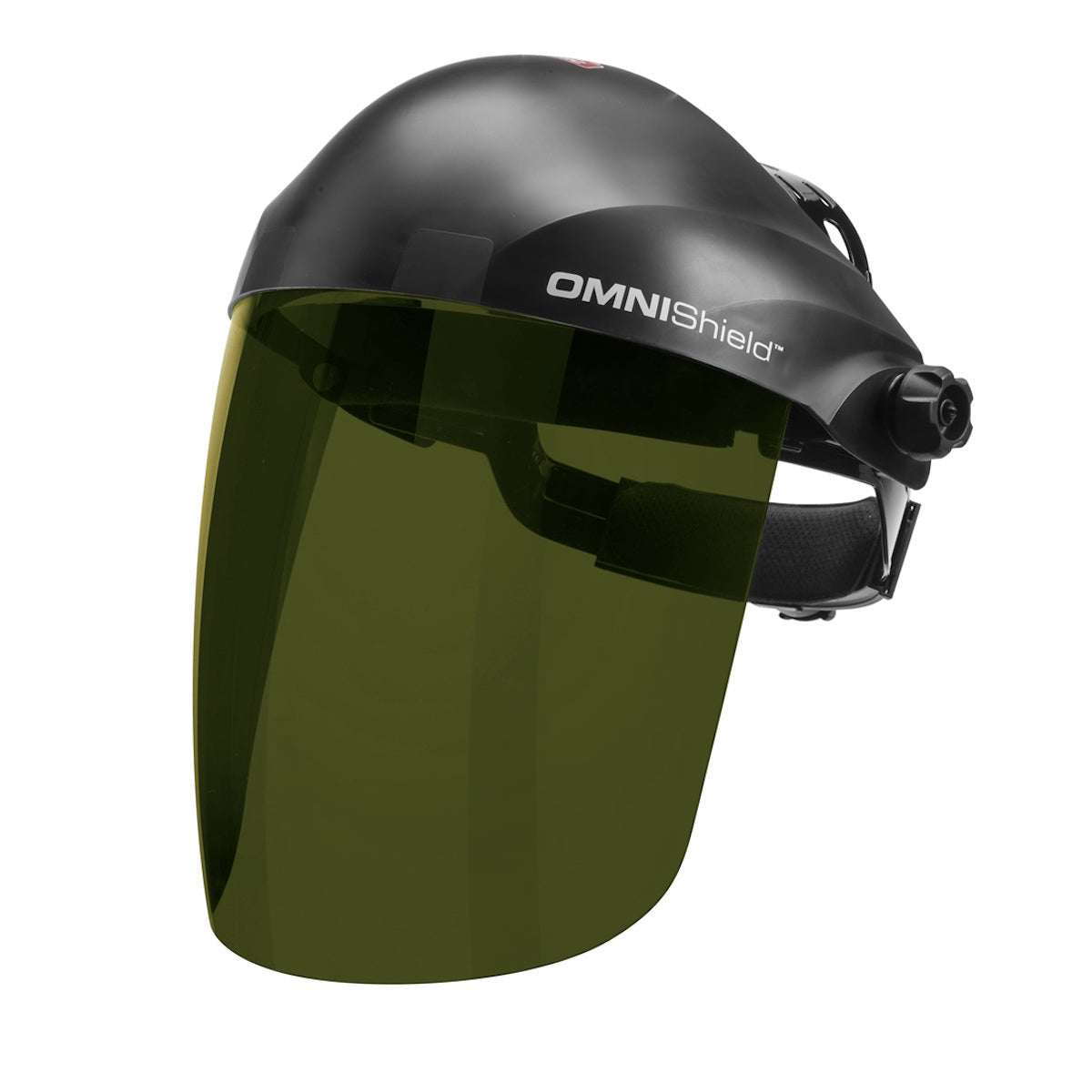 Lincoln OMNIShield Face Shield – Shade 5 IR/UV: impact protection, adjustable headband; welding PPE shade 5 face shield.