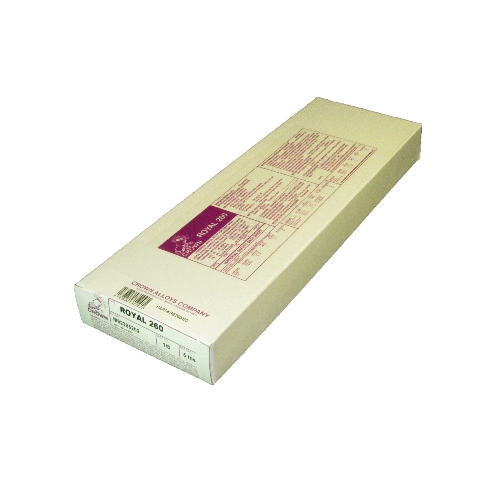 Crown Alloy 1/8 ROYAL 260 Premium Medium Nickel ELECTRODE 5 lb BOX (RE260/EO)