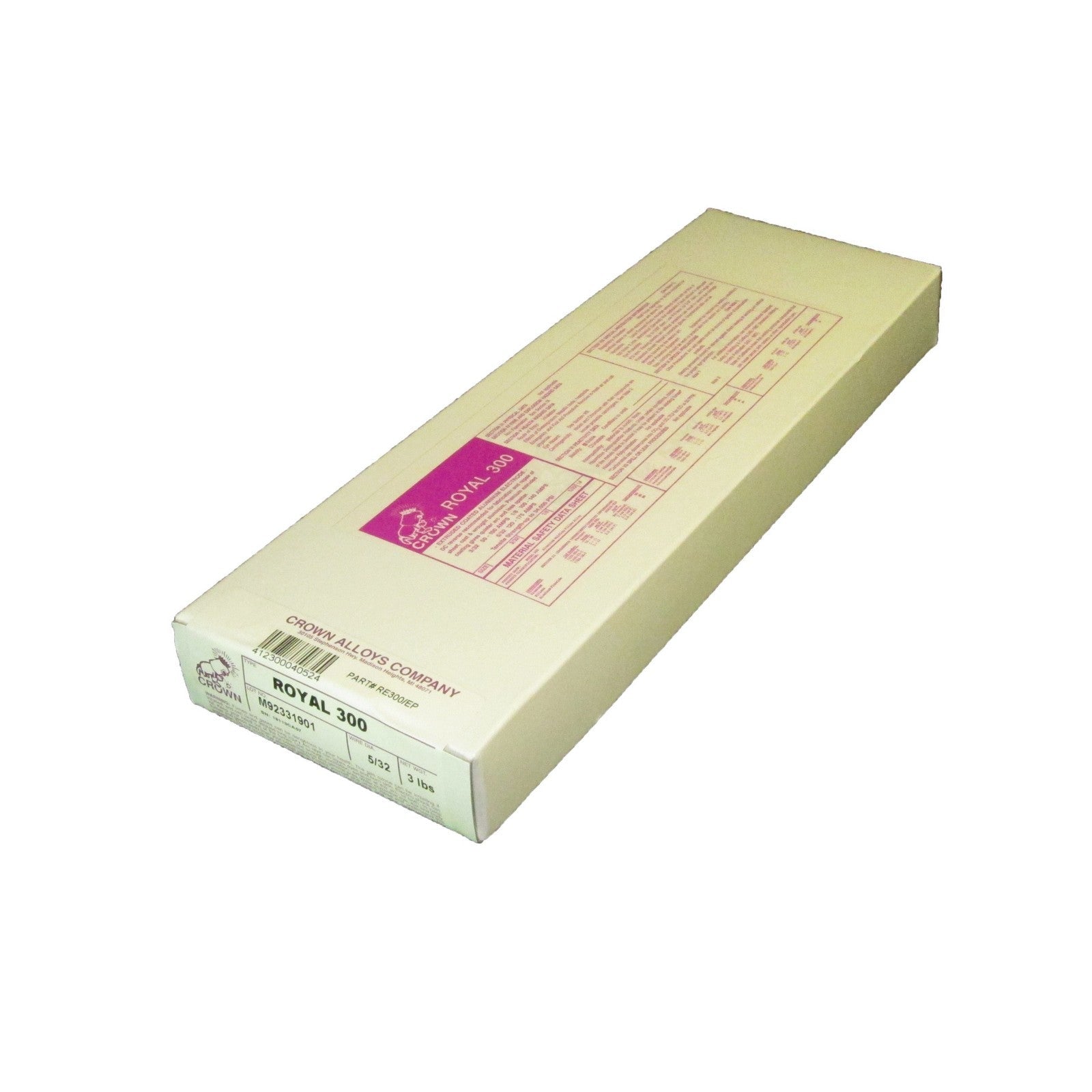 Crown Alloy 5/32 ROYAL 300 Aluminum ELECTRODE 3 lb BOX (RE300/EP)