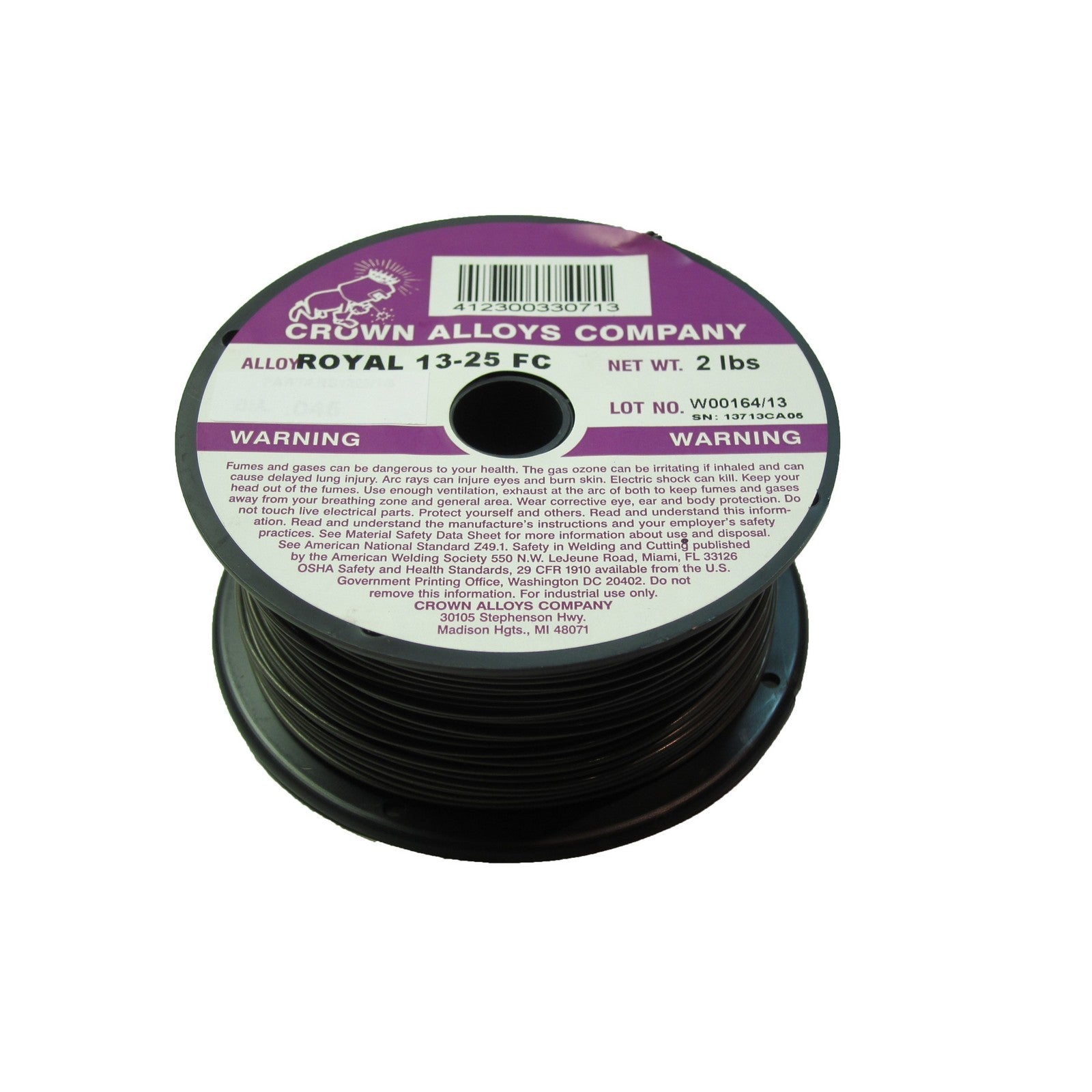 Crown Alloy .045 x 2# ROYAL 13-25FC Nickel-Manganese MIG 2 lb SPOOL (RS1325/1G)