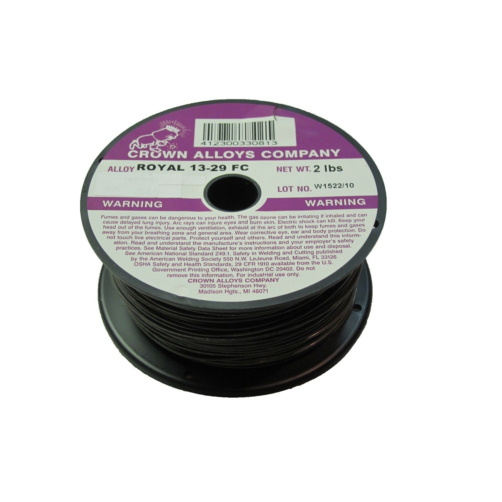 Crown Alloy .045 x 2# ROYAL 13-29FC Hard Surfacing MIG 2 lb SPOOL (RS1329/1G)