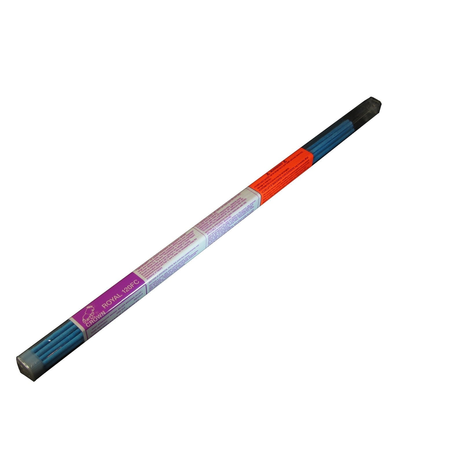 Crown Alloy 1/8 ROYAL 120 FC BR.PKG Flux Coated Nickel-Silver (RB CuZn-D) BRAZING 1 lb TUBE (RT120F/TO-BP)