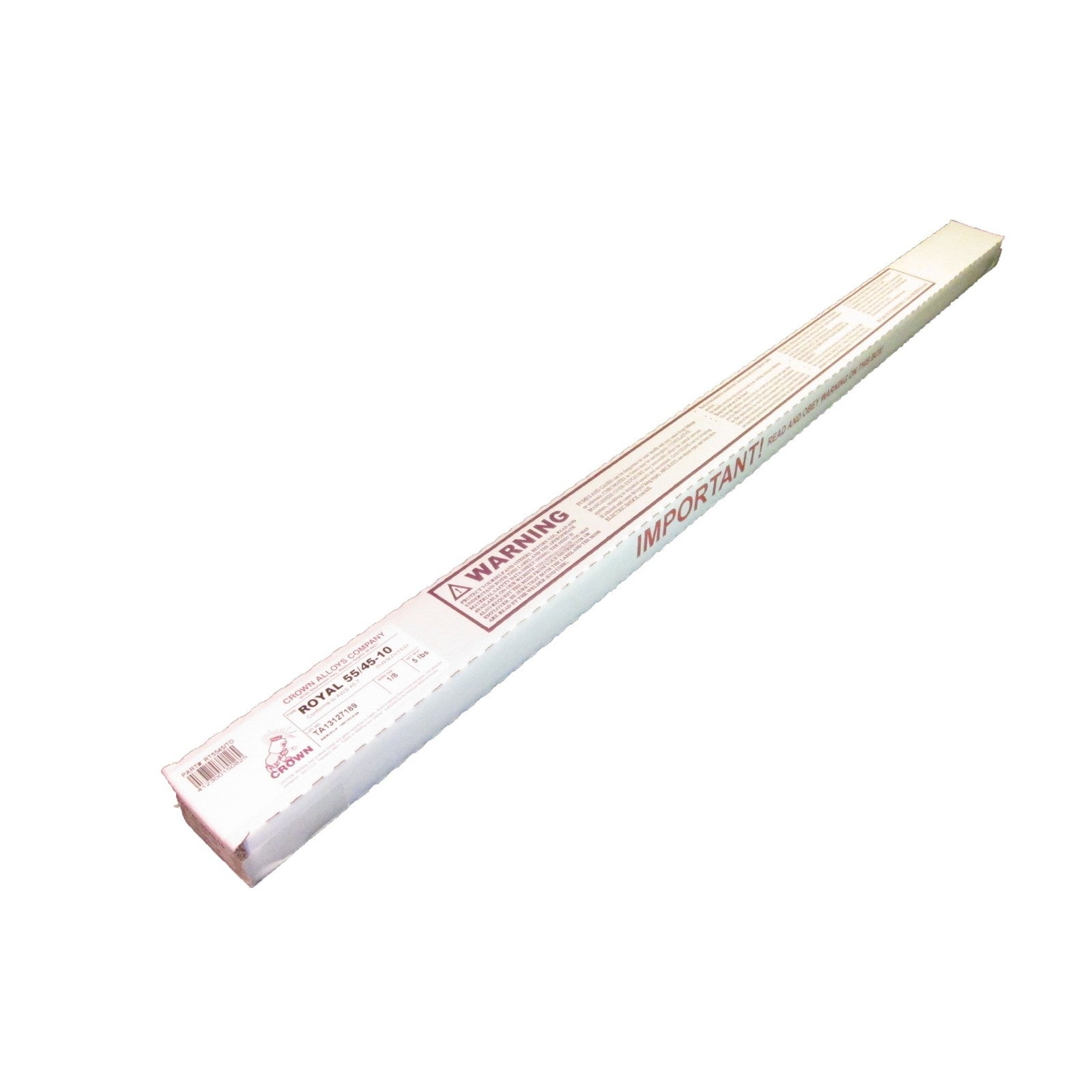 Crown Alloy 1/8 x 36" R 55/45-10 Copper-Nickel for Cast Iron (ER CuNi) TIG 5 lb BOX (RT5545/TO)