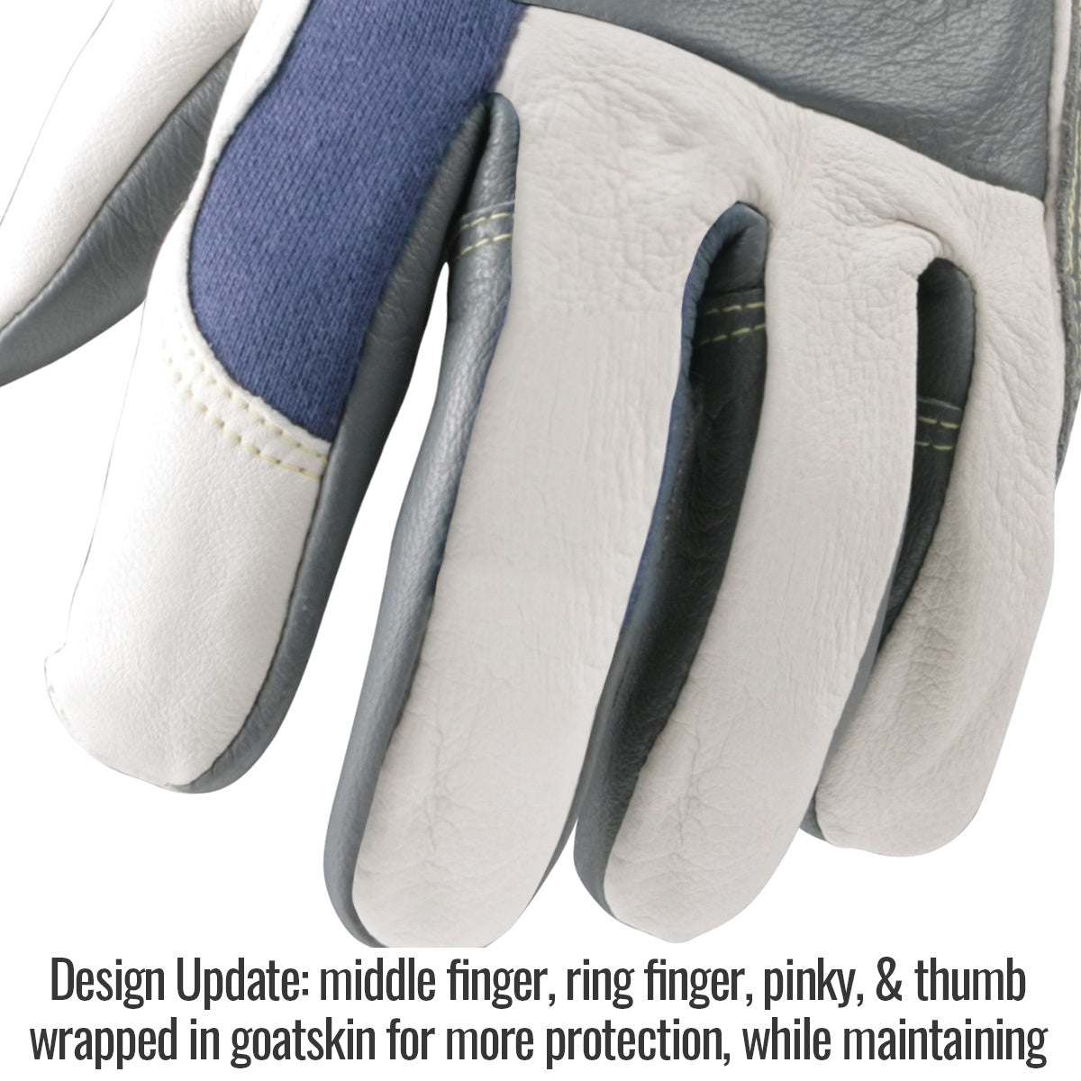 T50 Tigster TIG Gloves: close-up of a gloved hand wearing Black Stallion Premium Kidskin and FR Cotton for protection.
