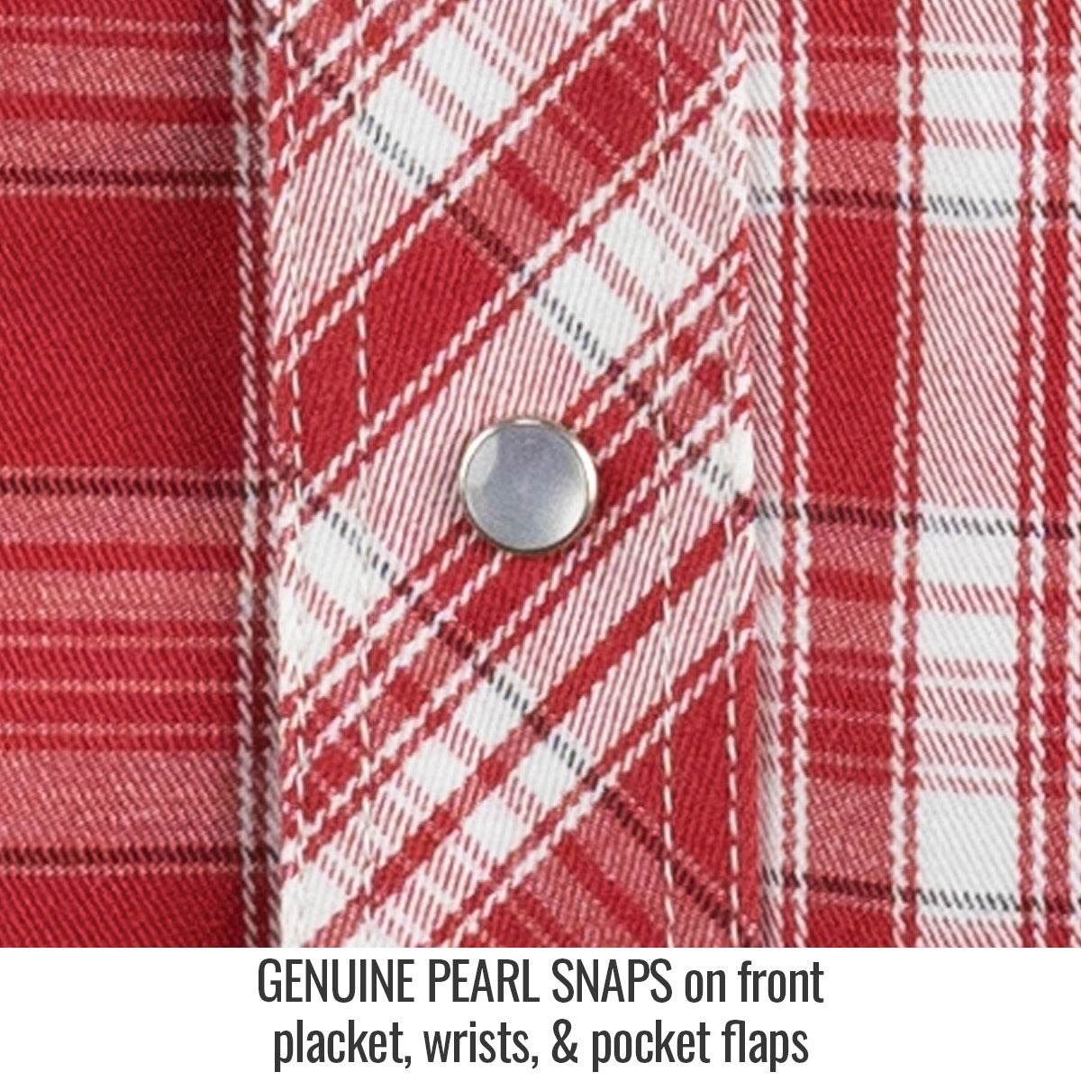 pearl snaps revco black stallion plaid cotton work shirt