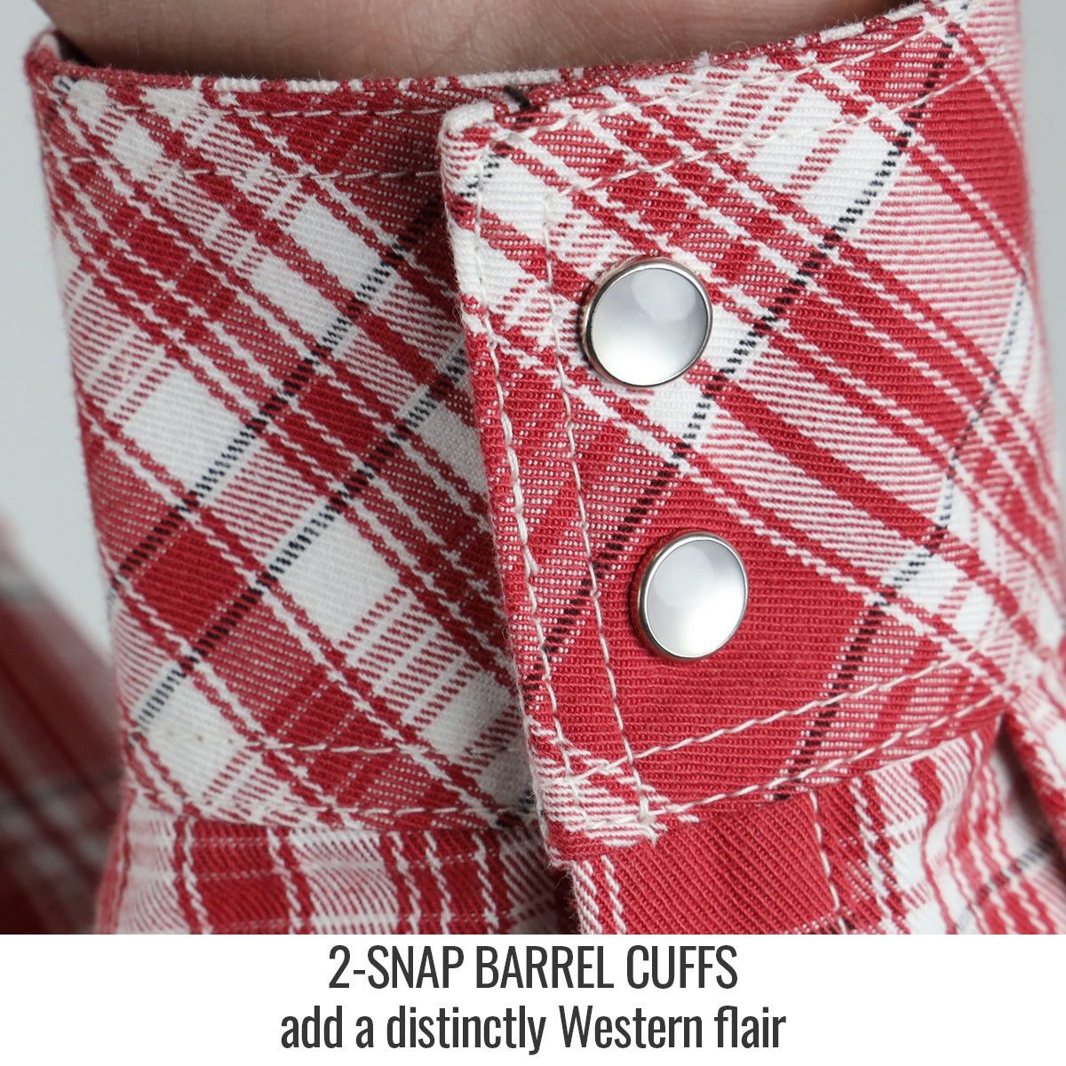 revco black stallion red plaid cotton work shirt snap barrel cuffs