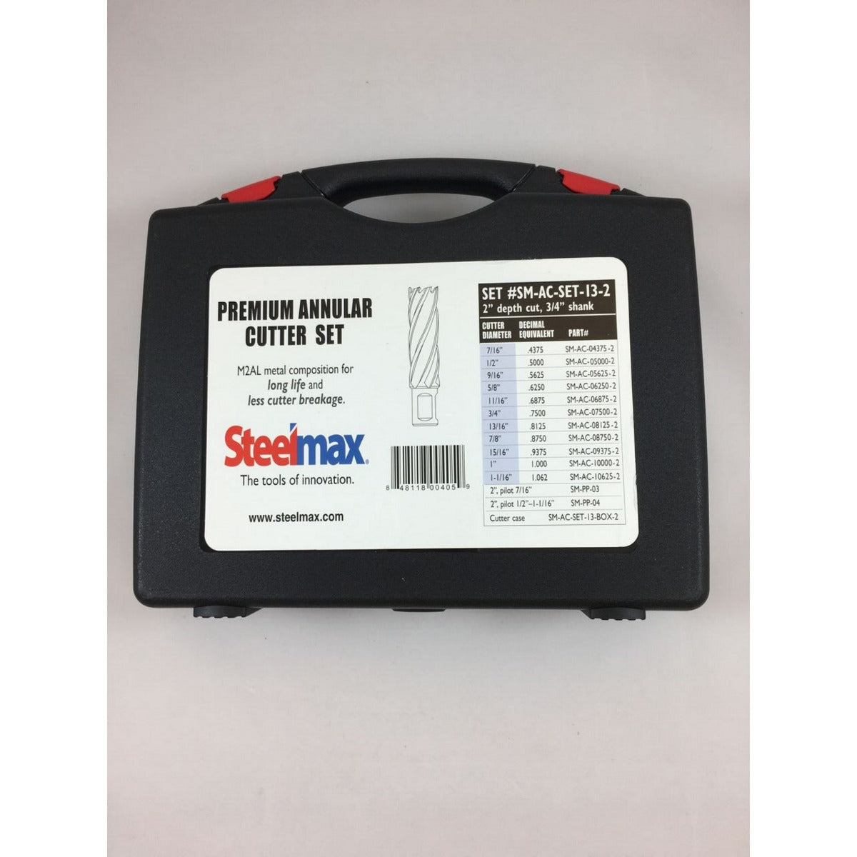 Steelmax 2" 13 Piece HSS Annular Cutter Set (SMTSMACSET-13-2)