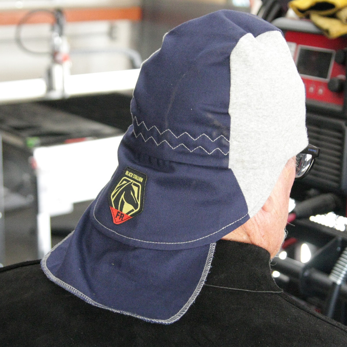 Revco Black Stallion Navy/Gray FR Cotton Welding Cap (AH1630-NG)