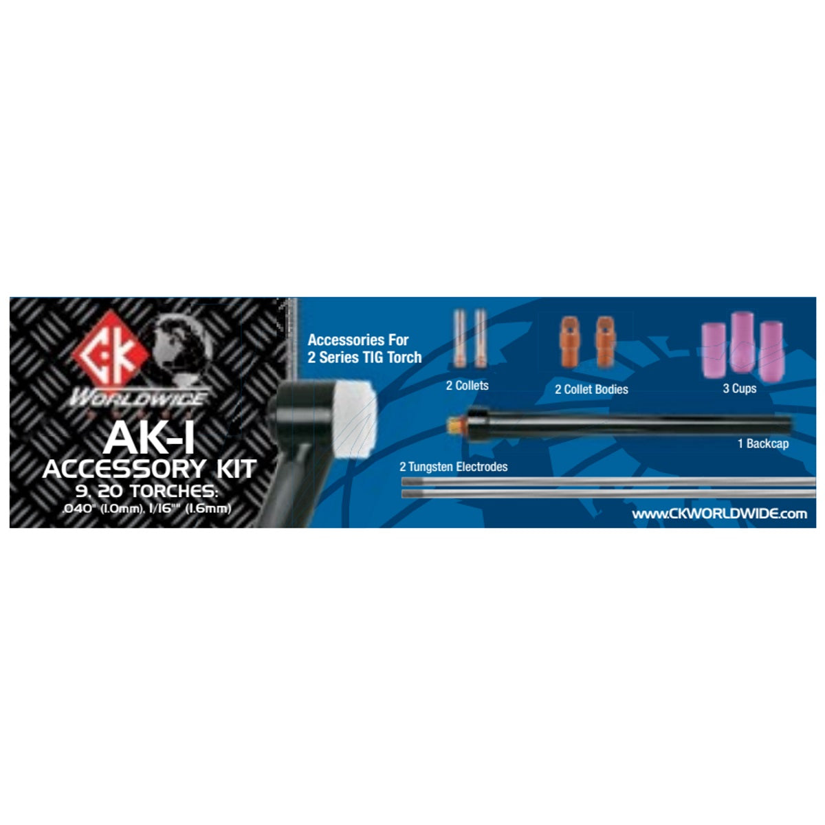 CK Worldwide 2 Series TIG Torch Accessory Kit (AK-1)