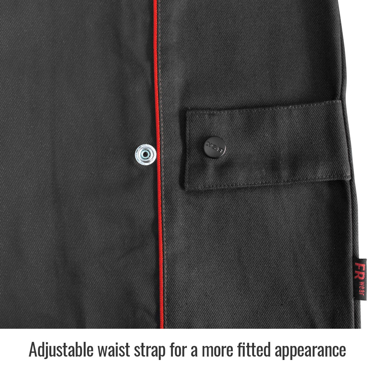 Revco Black Stallion BSX 9oz Black w/Red Flames FR Cotton Welding Jacket (BX9C)