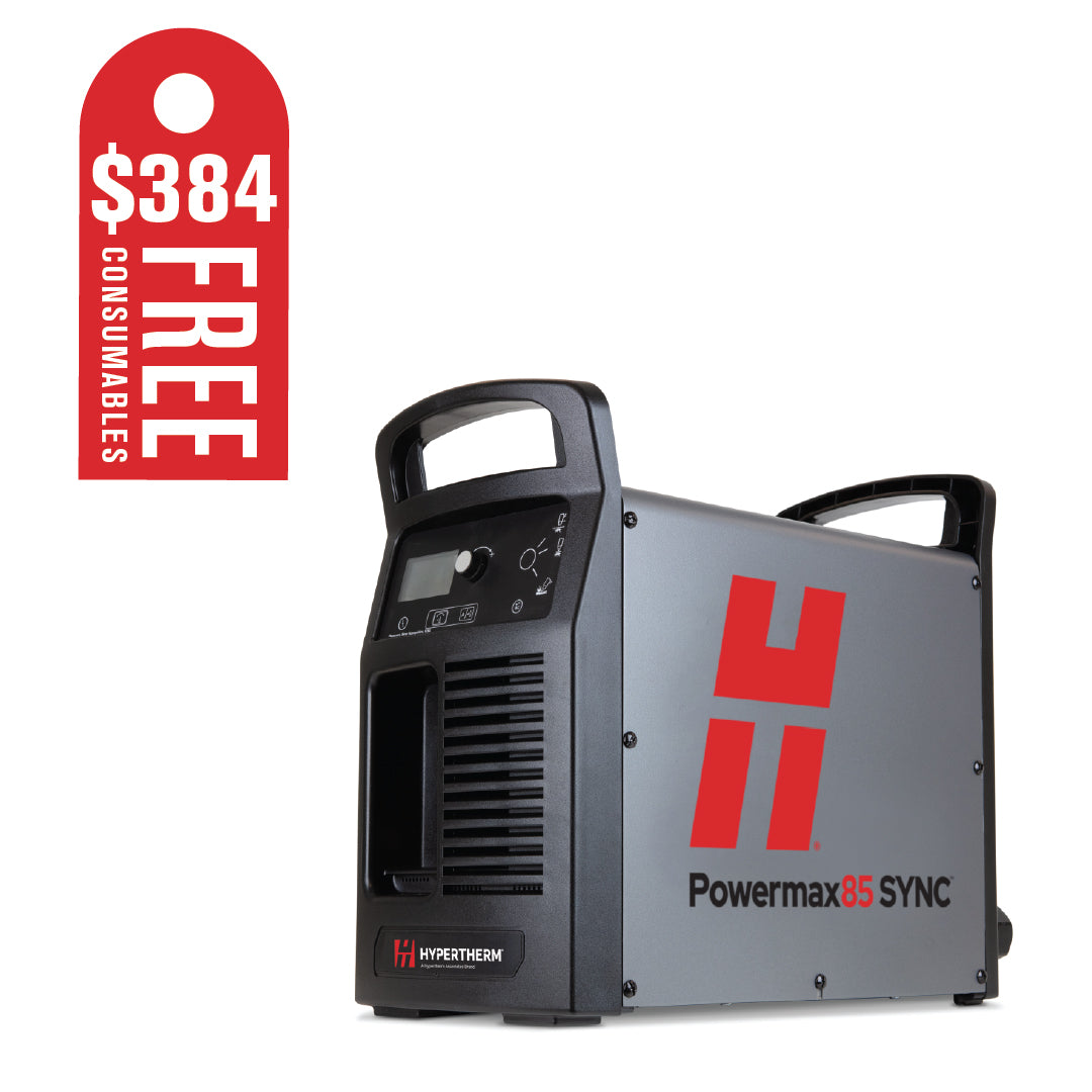Hypertherm Powermax 85 Sync Plasma w/CPC 25ft 180° Mech Torch and Remote (087207)