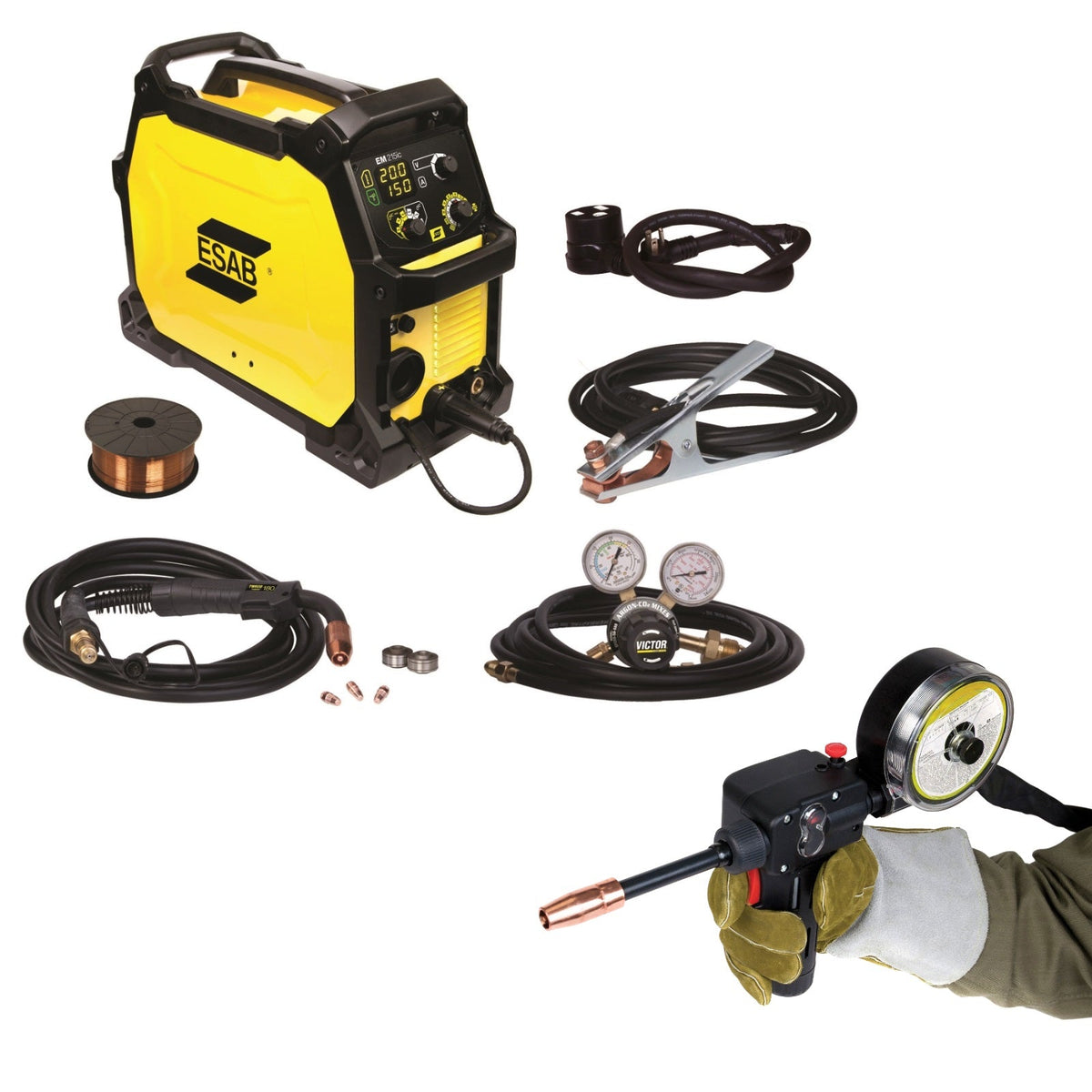 ESAB Rebel EM 215ic MIG Welder (MIG ONLY) with Spoolgun (0558102436)