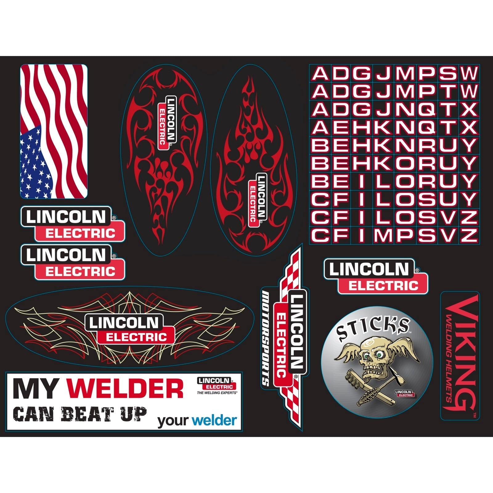 Lincoln Viking 3350 ADV Series Hot Rodders Welding Helmet (K4440-5)