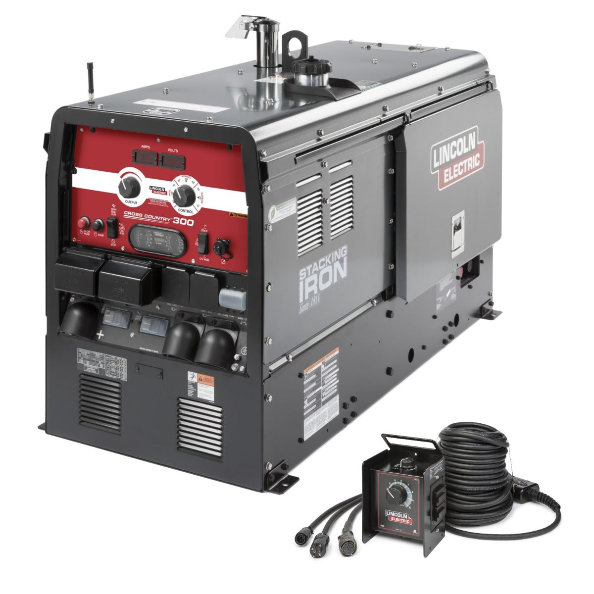 Lincoln Cross Country 300 Kubota CC/CV Welder Generator w/125 Ft Remote (K4166-7)