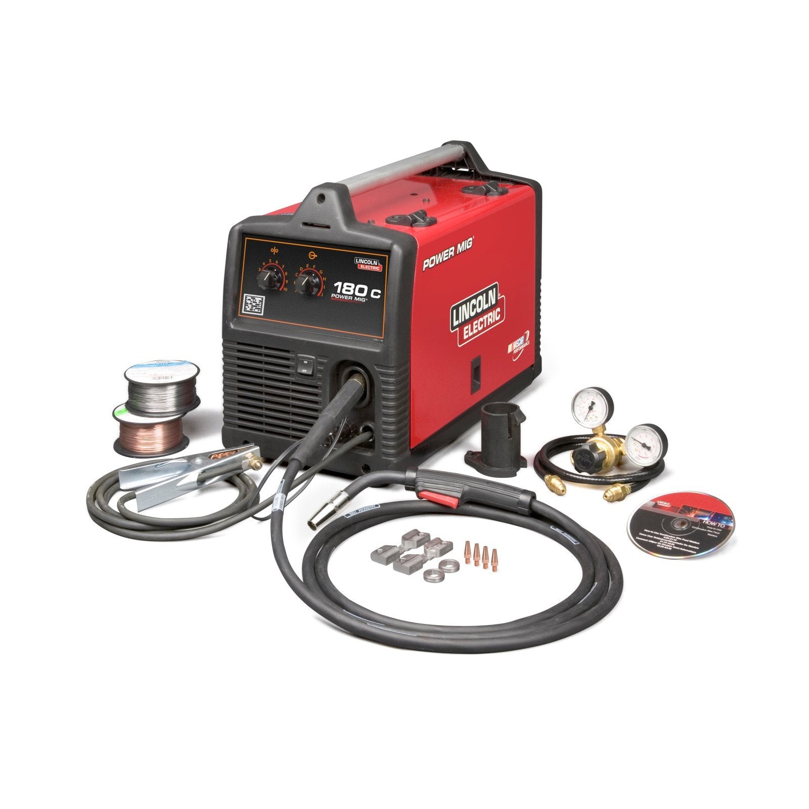 Lincoln Power MIG 180C MIG Welder Pkg. With Deluxe Cart K520 (K2473-2)