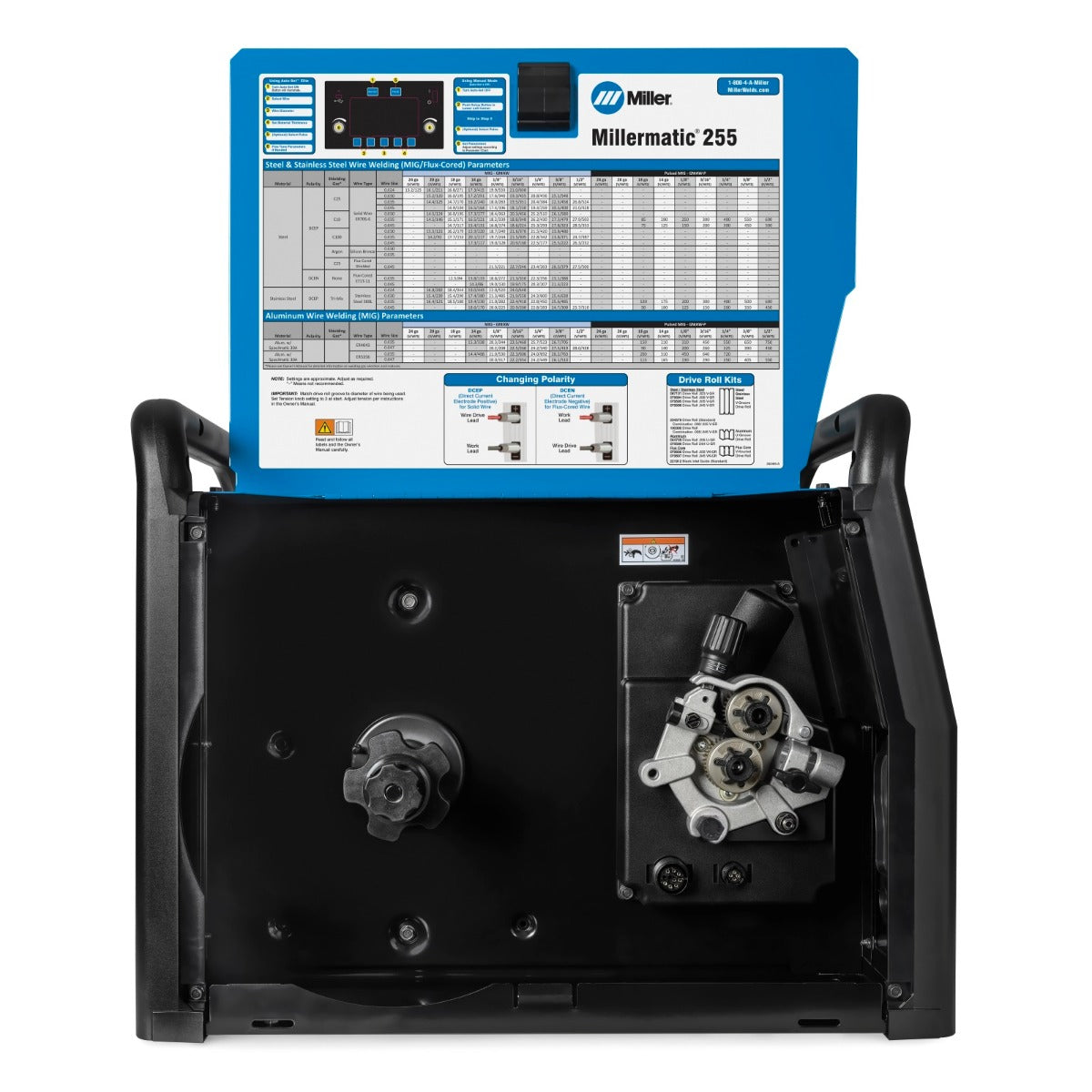 Miller Millermatic 255 MIG/Pulsed MIG Welder- 208/240V with Running Gear (951766)
