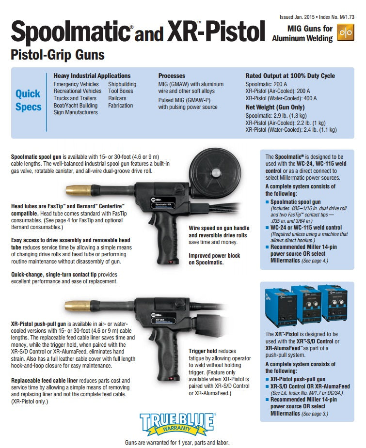 Miller Spoolmatic 30A MIG Spool Gun (130831)