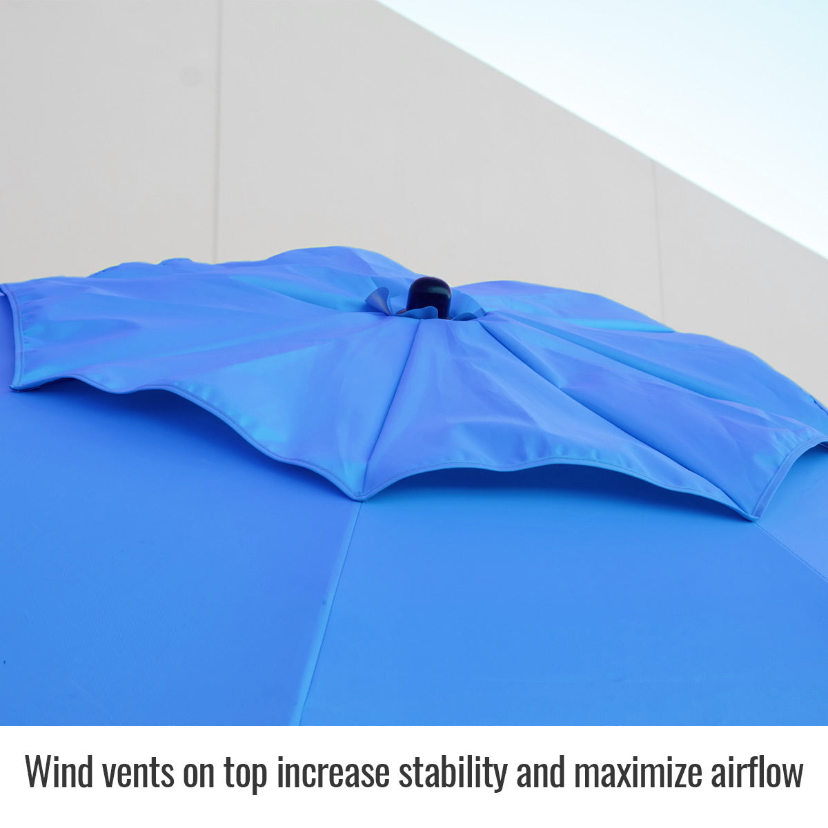 Revco Black Stallion Blue FR Industrial Umbrella with Stand (UB250-BLU)