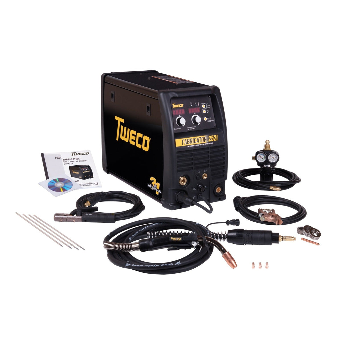 Tweco Fabricator 252I MIG, TIG, Stick Welder Pkg. with Cart (W1004402)