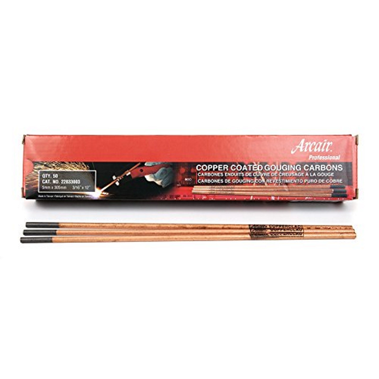 Arcair 3/16 X 12 Pointed Copperclad Gouging Electrodes (22033003)