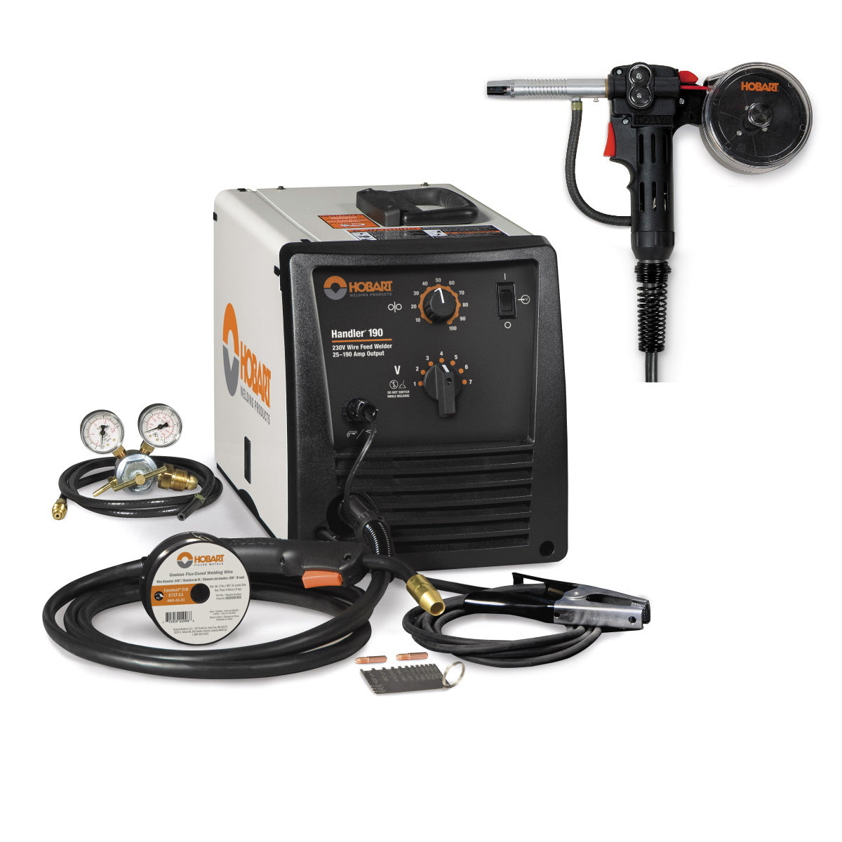 Hobart Handler 190 MIG Wire Welder with SpoolRunner 100 Spool Gun (500554001)