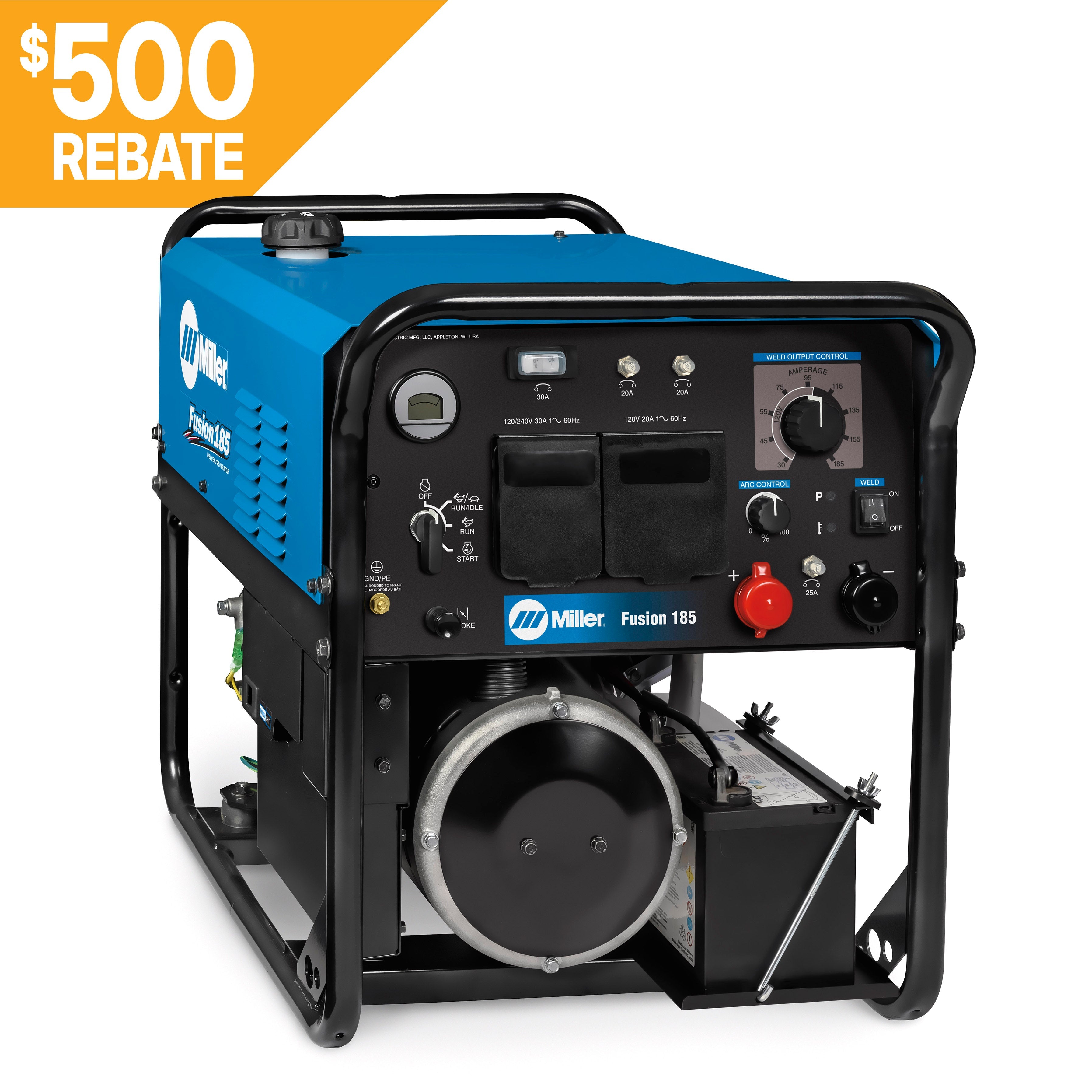 Miller Fusion 185 Welder/Generator w/Electric Start (907781)