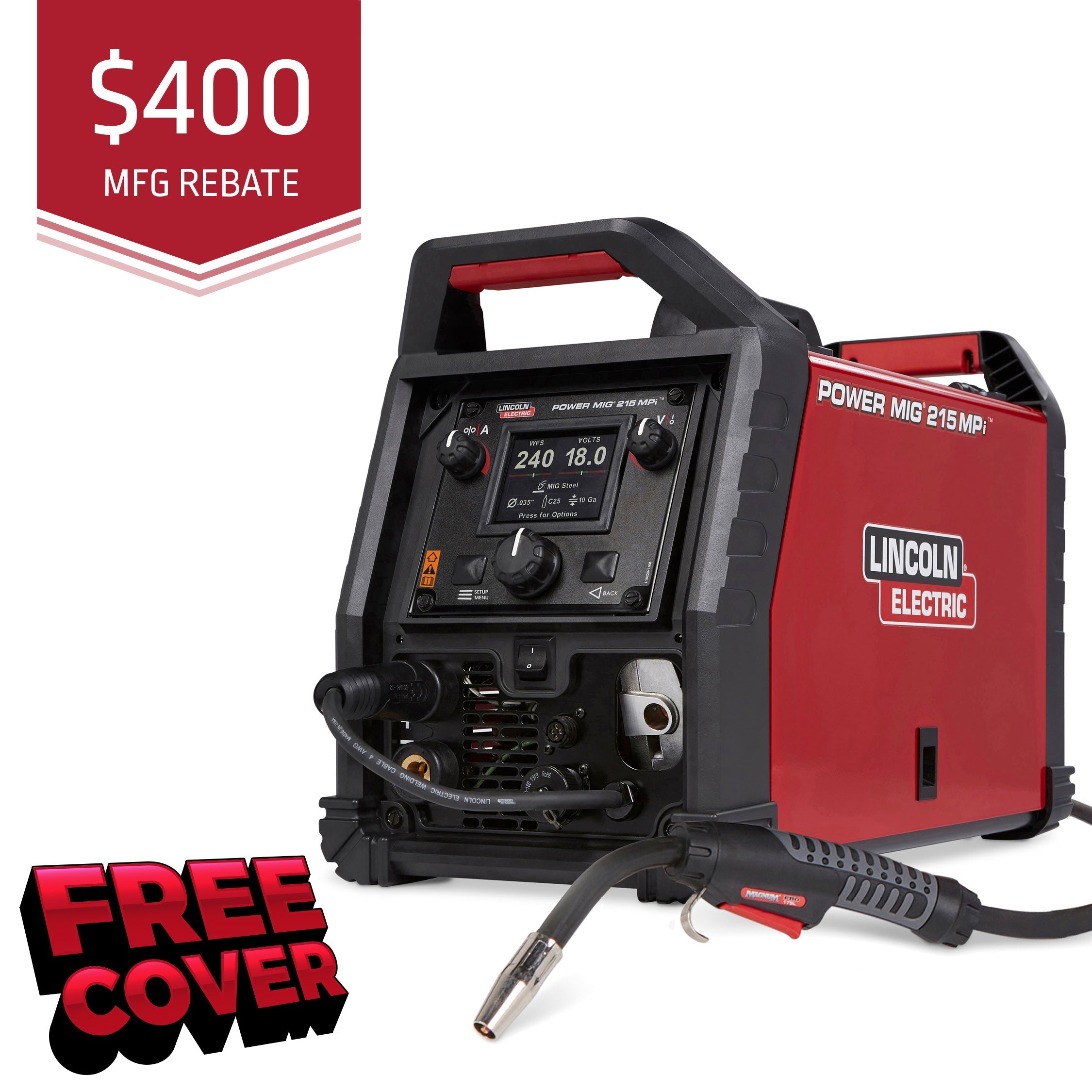 Lincoln Power MIG 215 MPi Multi-Process Welder (K4876-1)