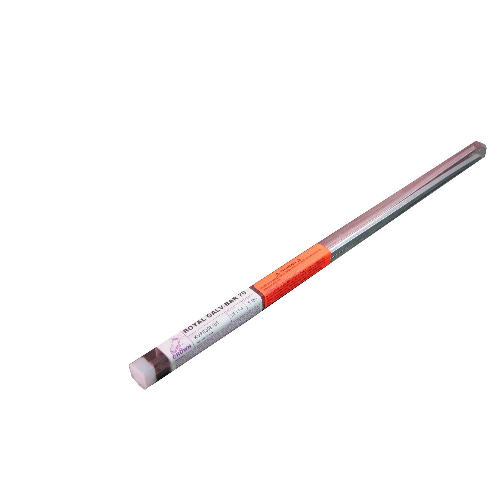 Crown Alloy 1/4 x 14" ROYAL GALV 70 BR.PK Hot Galvanizing Alloy SOLDER 1 lb TUBE (RTGALV/TR-BP)