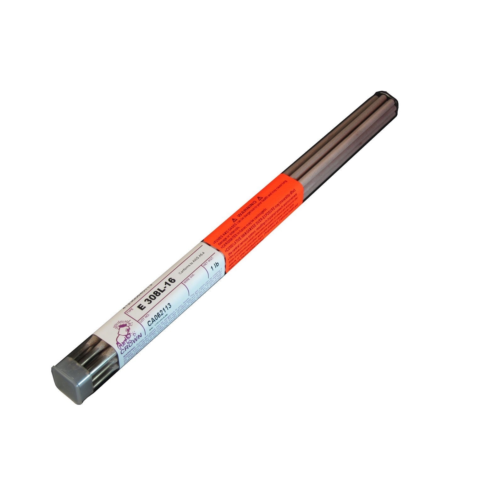 Crown Alloy 5/32 E 308L-16 BR.PKG. Stainless Steel ELECTRODE 1 lb TUBE (SE308/EXP-BP)