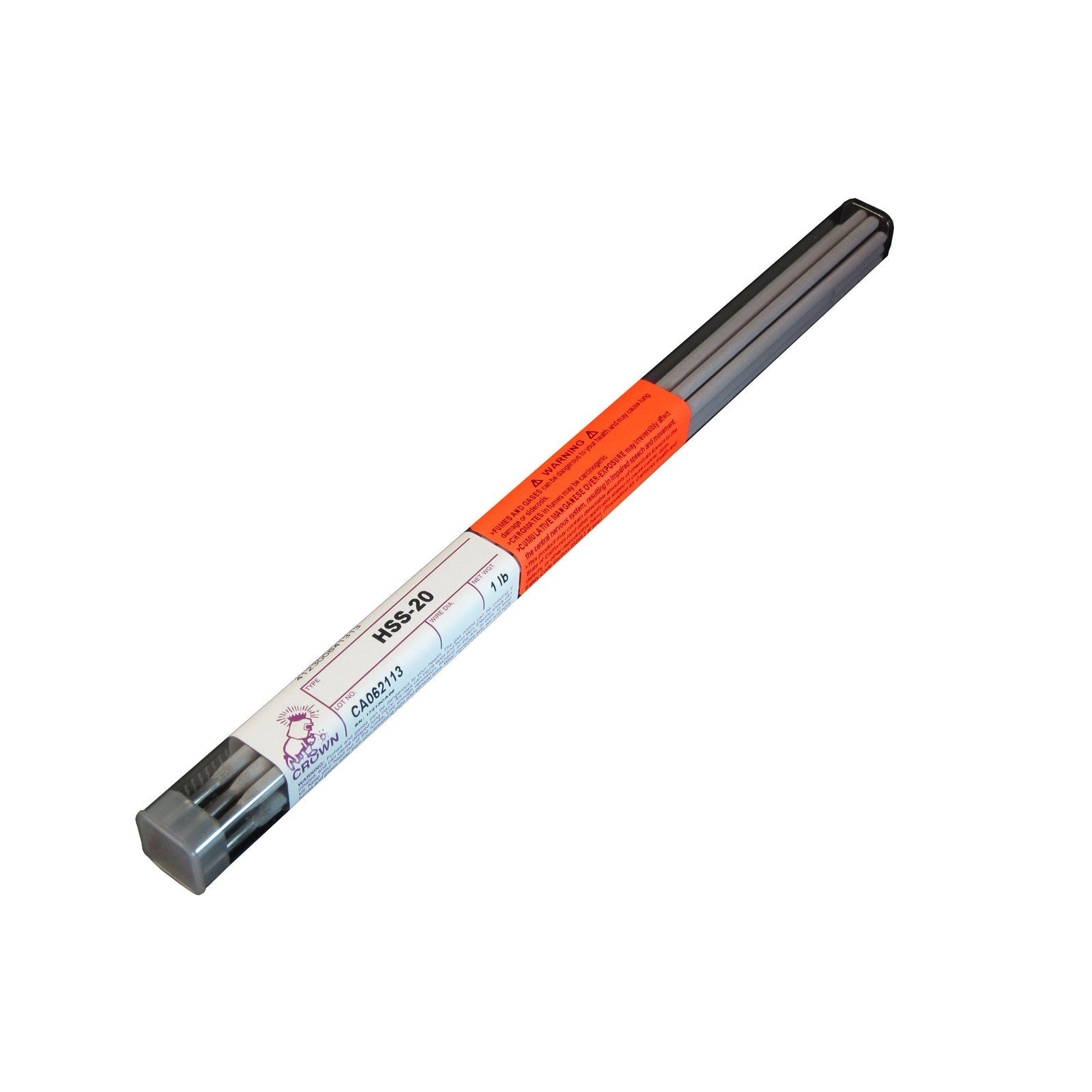 Crown Alloy 5/32 HSS-20 BR.PKG. High Speed (M-1 to M-44) Tool Steel ELECTRODE 1 lb TUBE (TEHSS/EP-BP)