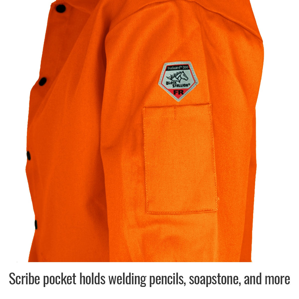 Revco Black Stallion TruGuard 200 9oz Orange FR Cotton Welding Jacket (FO9-30C)