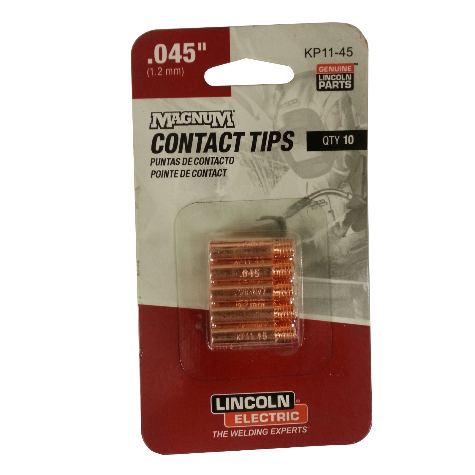 Lincoln .045 Contact Tips Pkg/10 (KP11-45)