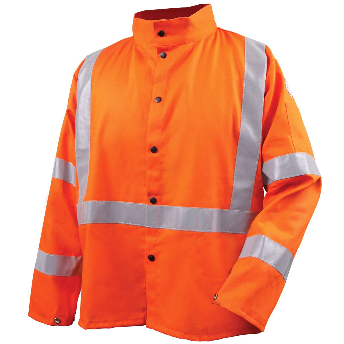 Revco Black Stallion 9oz Orange Safety Welding Jacket w/FR Reflective Tape (JF1012-OR)