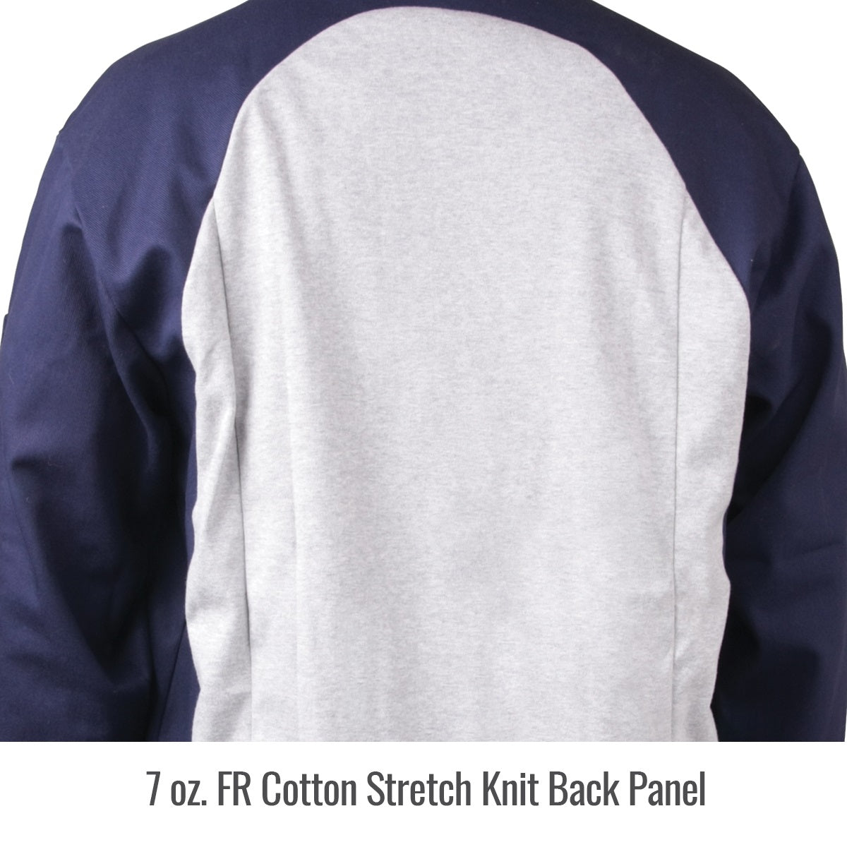 Revco Black Stallion Navy/Gray Stretch-Back FR Cotton Welding Jacket (JF1625-NG)