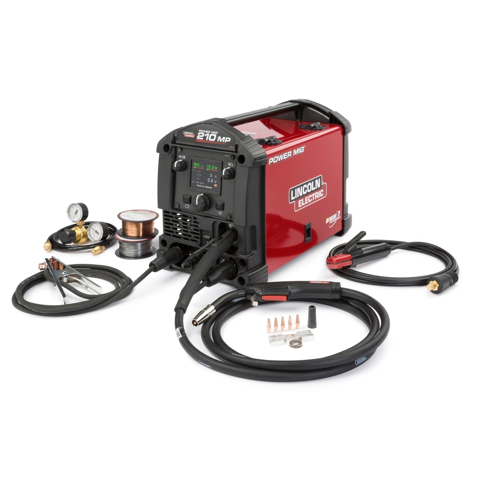 Lincoln Power MIG 210 MP Multi Process Welder and Deluxe Cart (K3963-1, K520)